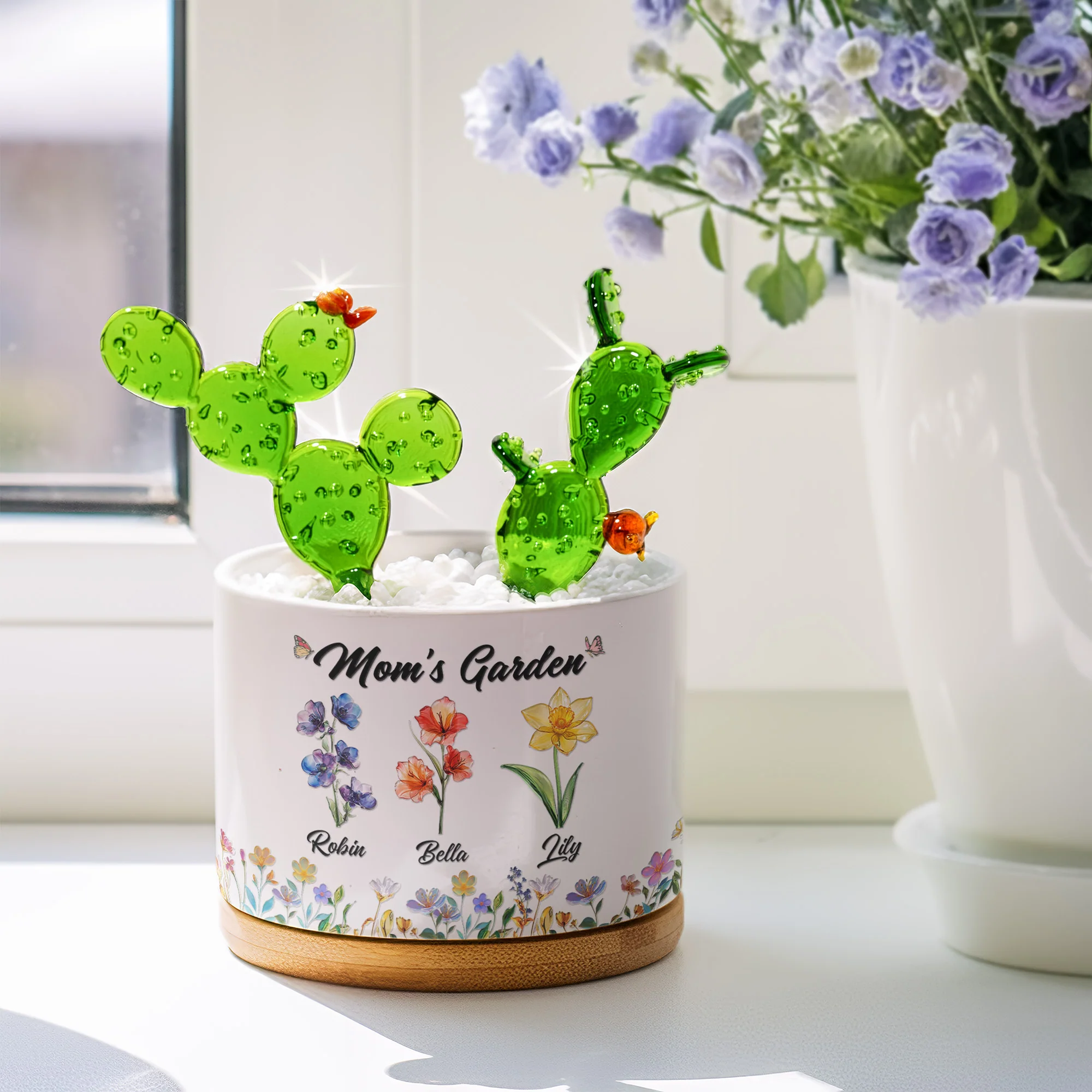 Mom's Garden, Grandma's Garden - Custom Kids' Birth Flower - Personalized Plant Pot - Image 3