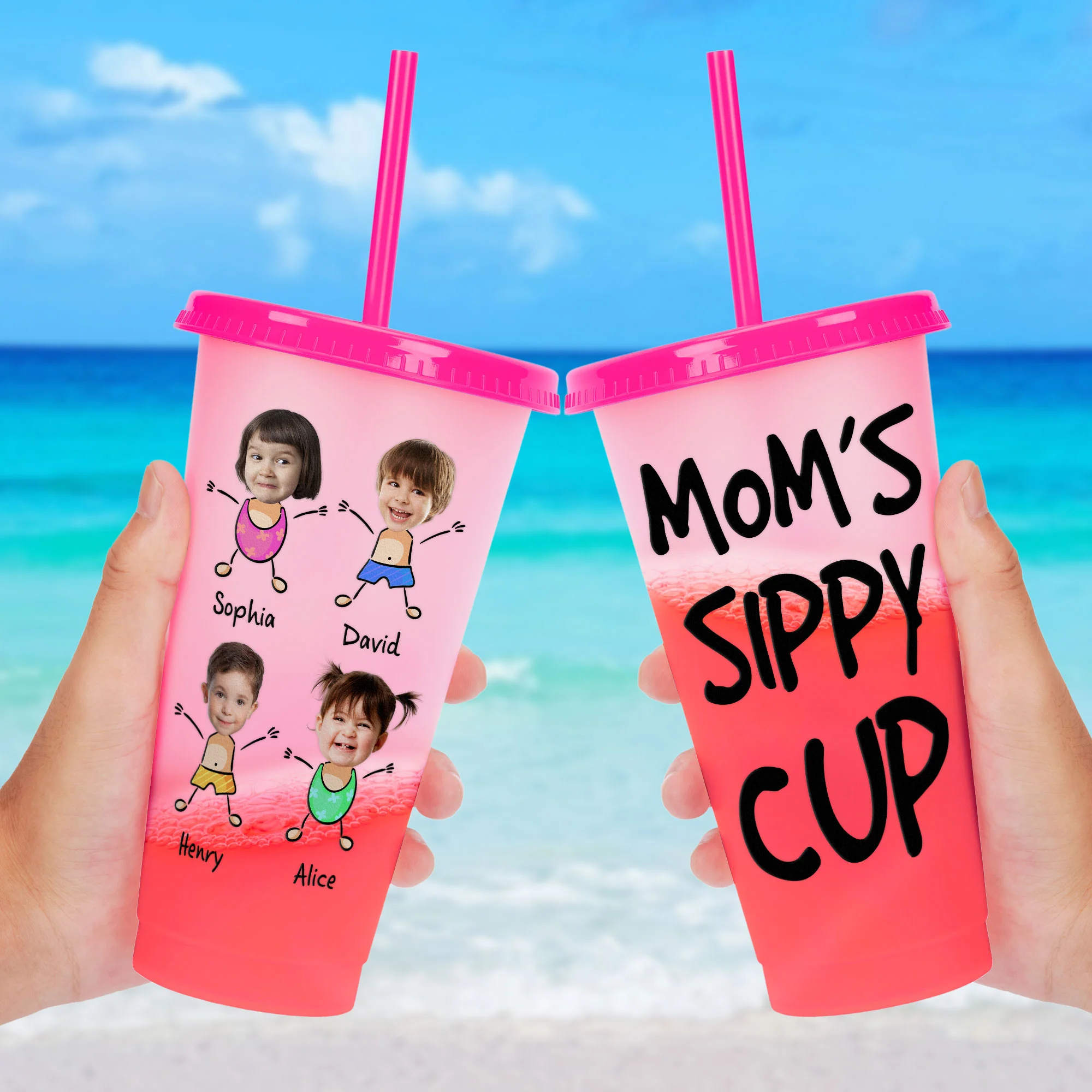Mom's Sippy Cup - Personalized Photo Color Changing Cup - Image 5