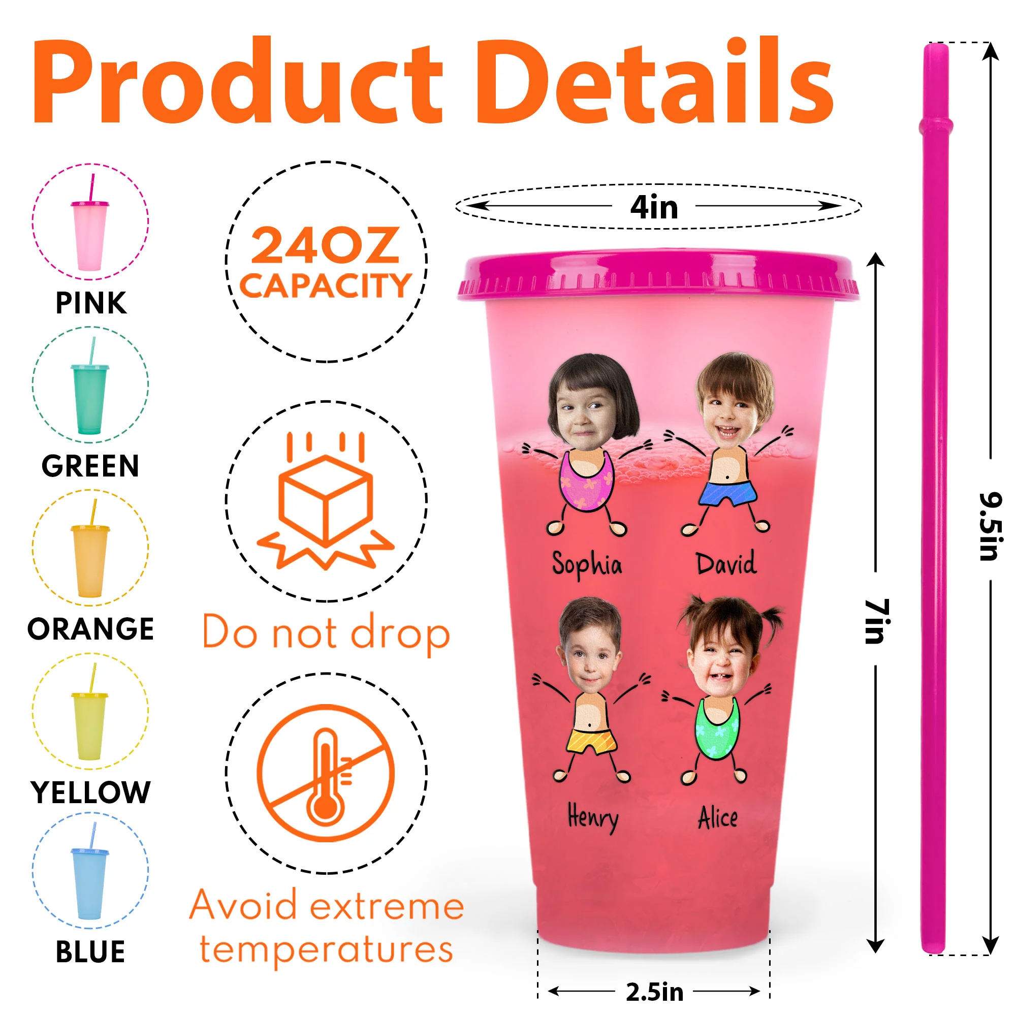 Mom's Sippy Cup - Personalized Photo Color Changing Cup - Image 8