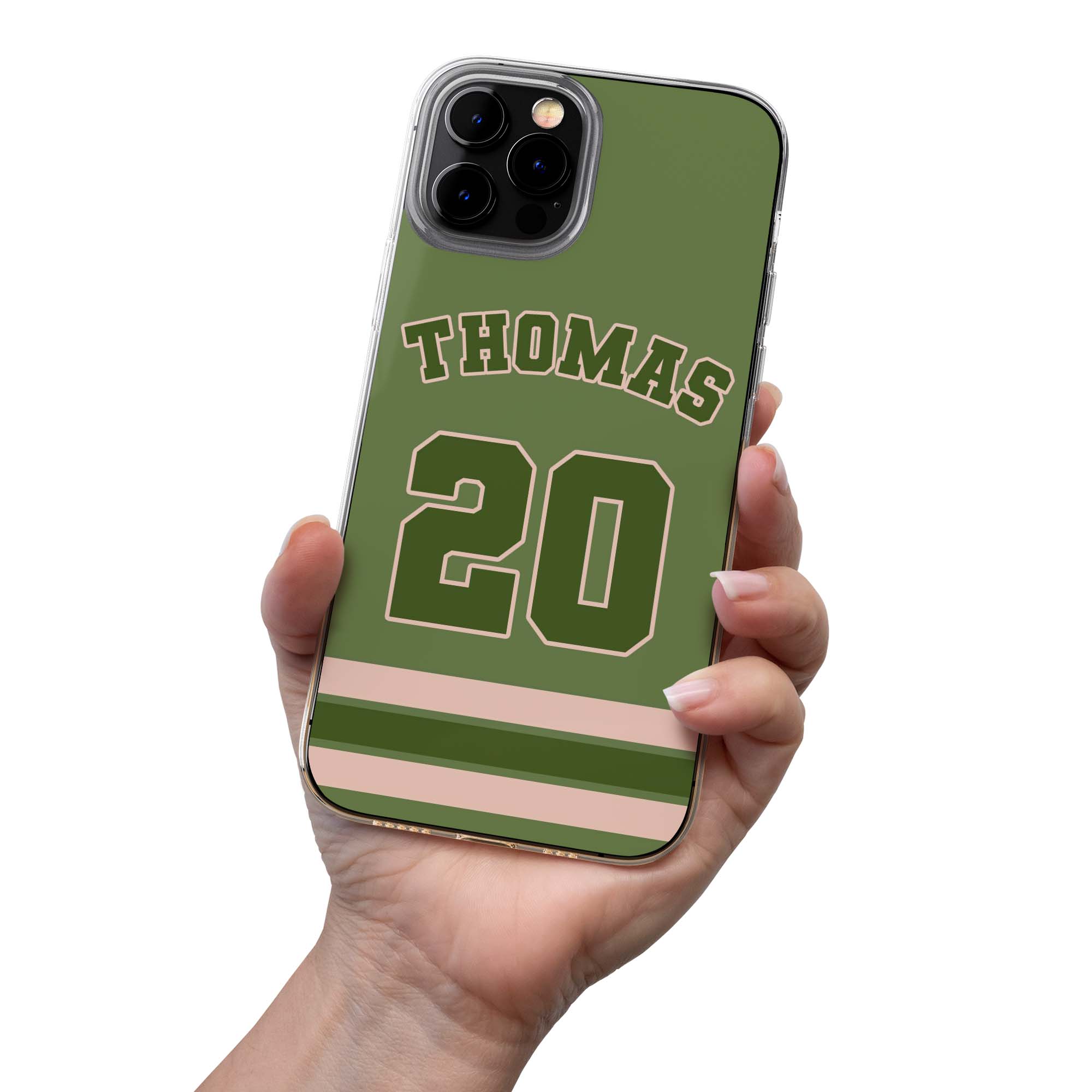 Monogram Jersey Custom Name & Number Gift For Baseball, Basketball, Hockey, Football Soccer Player, Fans - Personalized Phone Case - Image 3