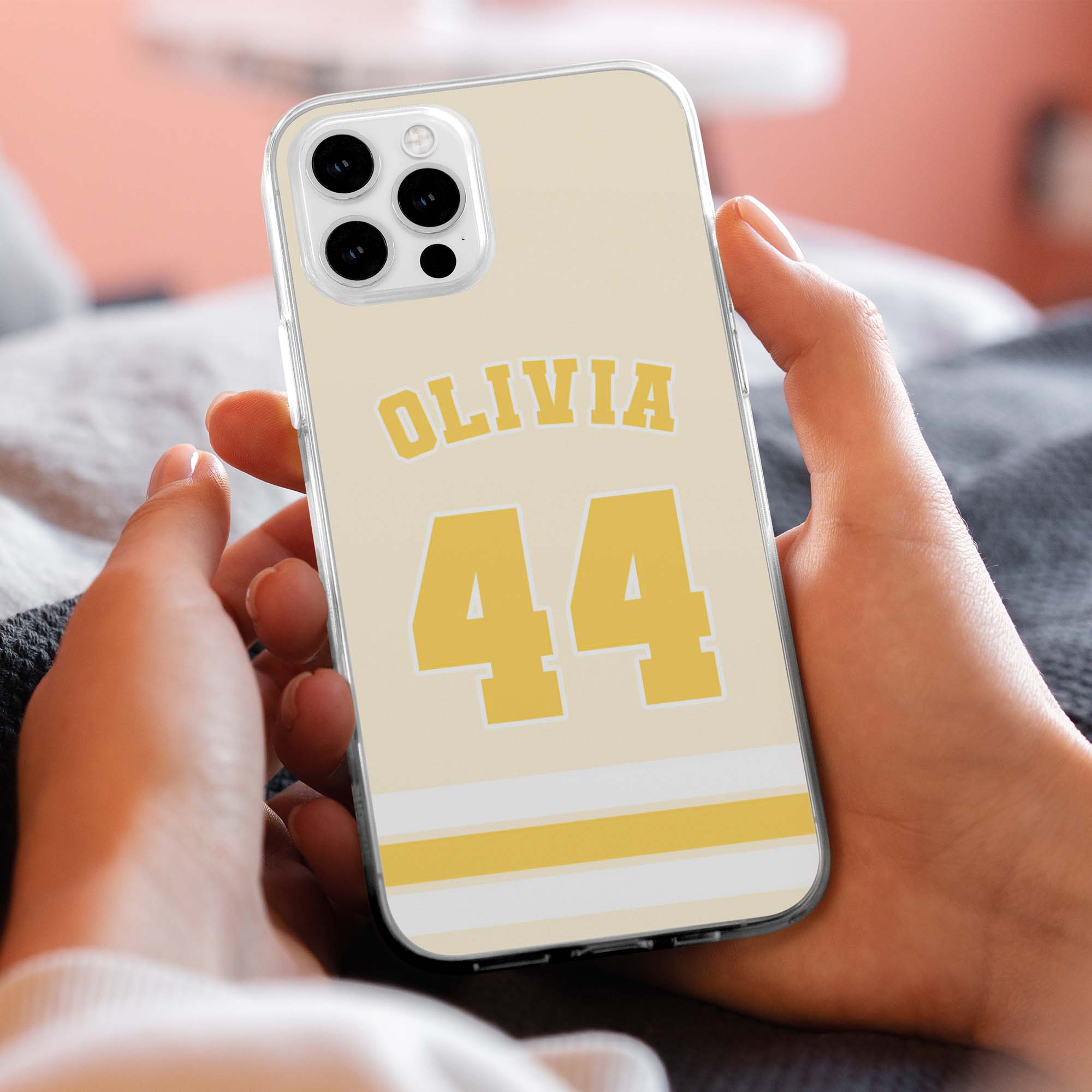 Monogram Jersey Custom Name & Number Gift For Baseball, Basketball, Hockey, Football Soccer Player, Fans - Personalized Phone Case - Image 4