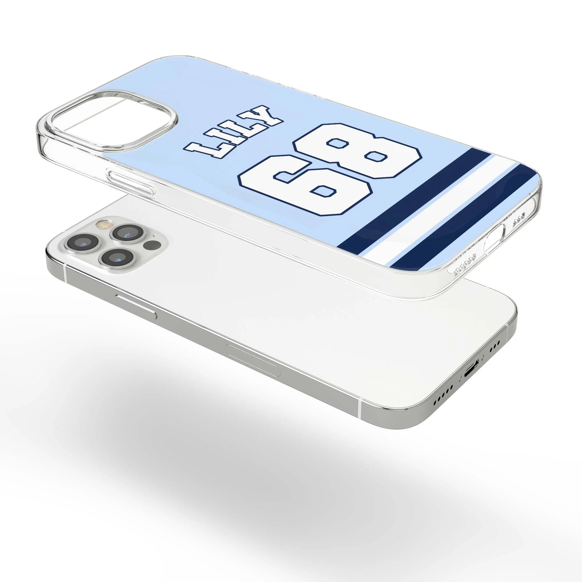 Monogram Jersey Custom Name & Number Gift For Baseball, Basketball, Hockey, Football Soccer Player, Fans - Personalized Phone Case - Image 6