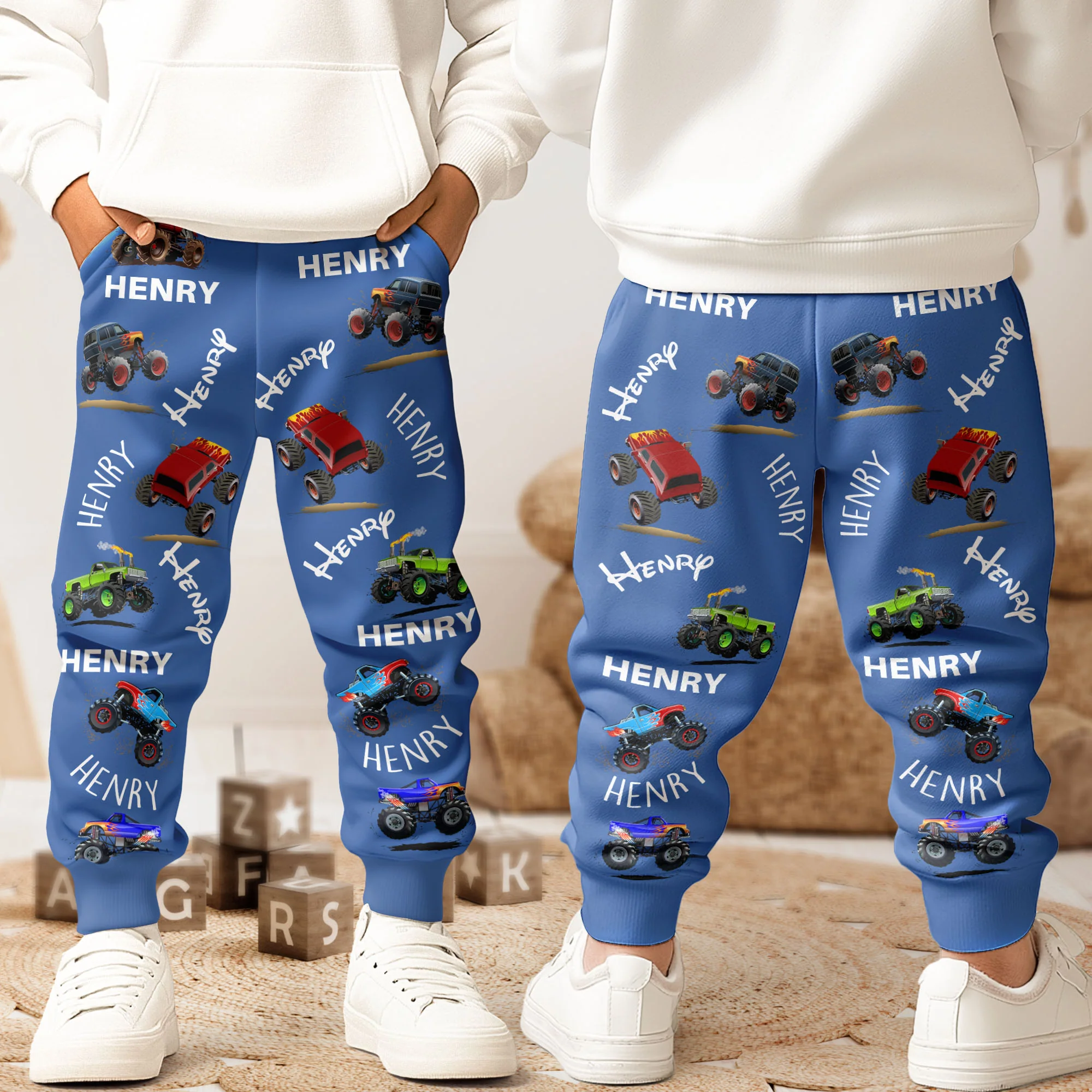 Monster Trucks - Personalized Sweatpants - Image 3
