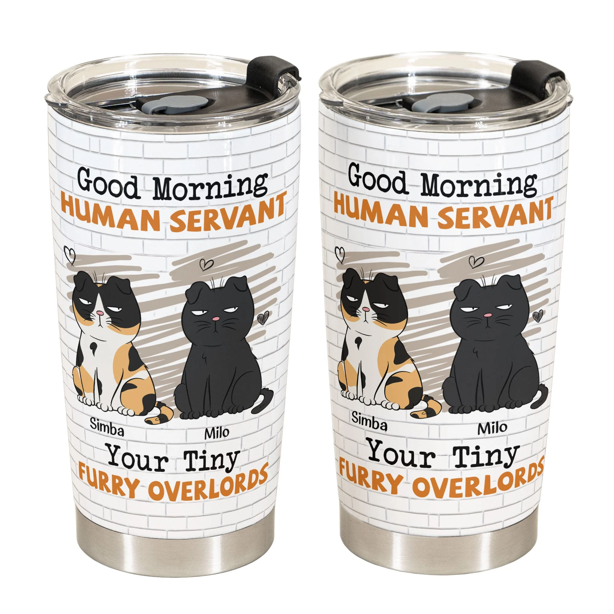Morning Human Servant - Personalized Tumbler Cup - Image 2
