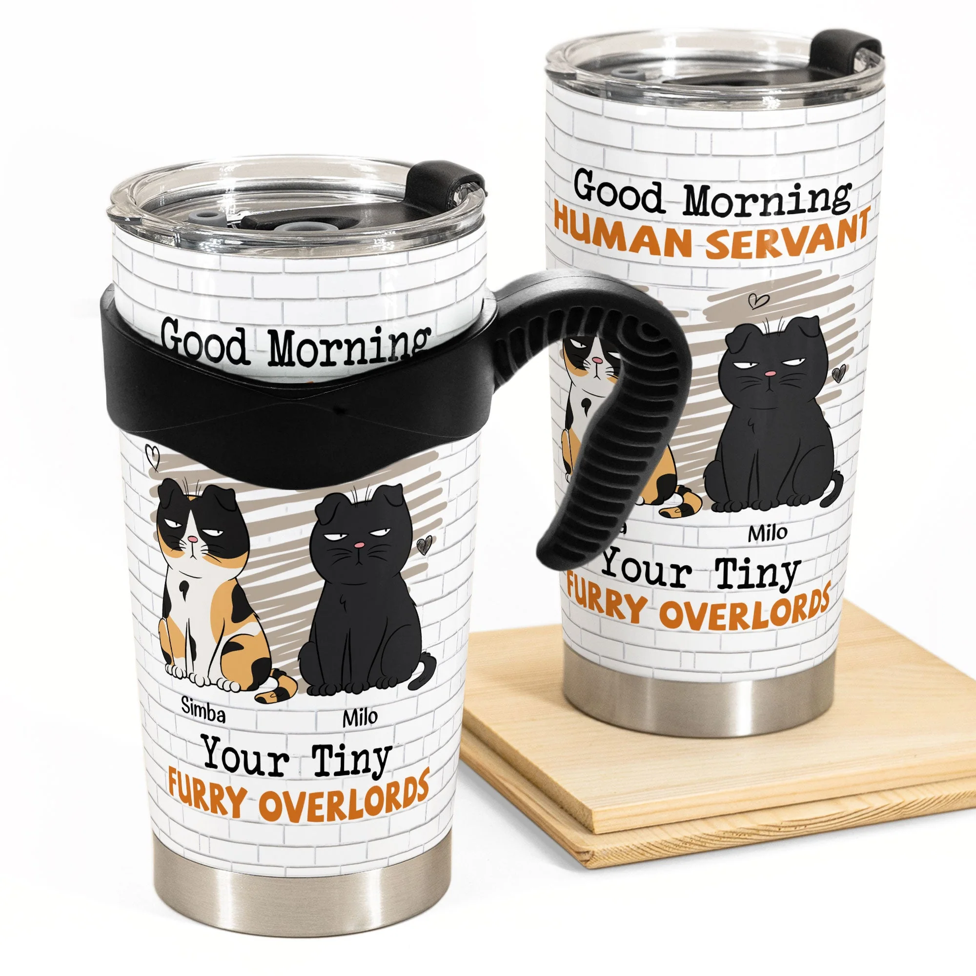 Morning Human Servant - Personalized Tumbler Cup - Image 6