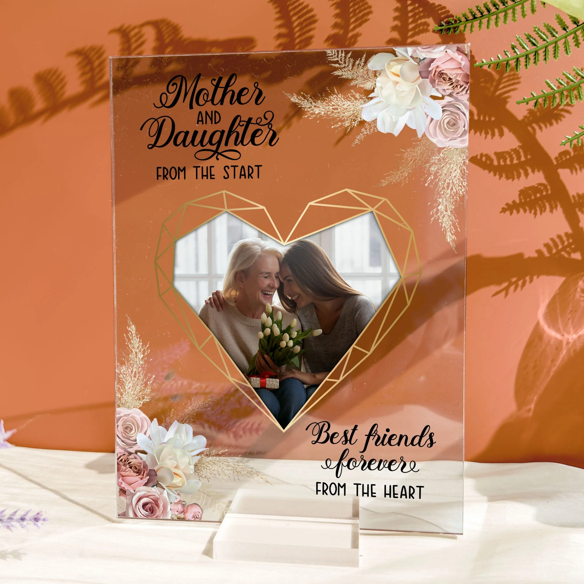Mother And Daughter BFF Forever - Personalized Acrylic Photo Plaque - Image 4