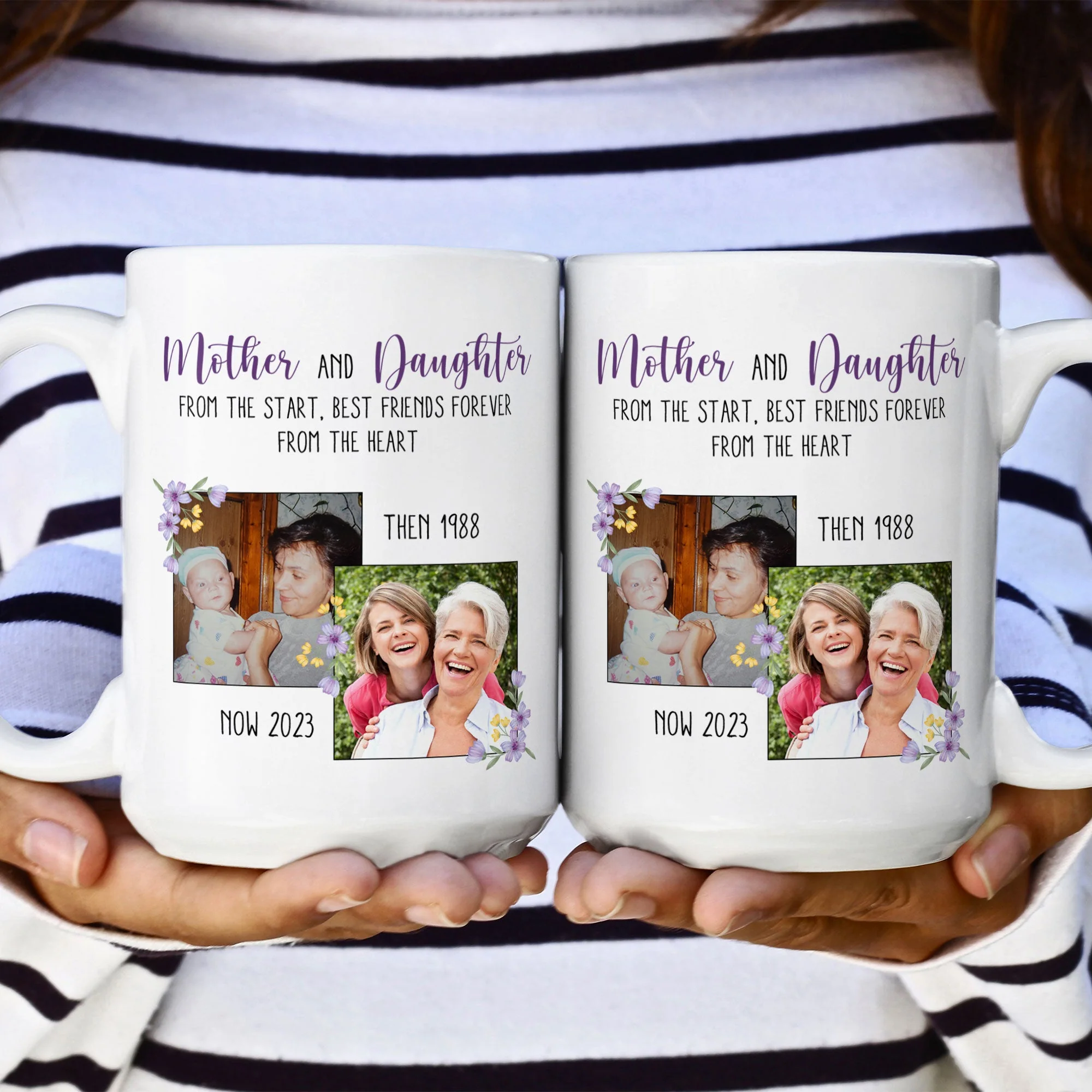 Mother And Daughter From The Start - Personalized Photo Mug - Image 9