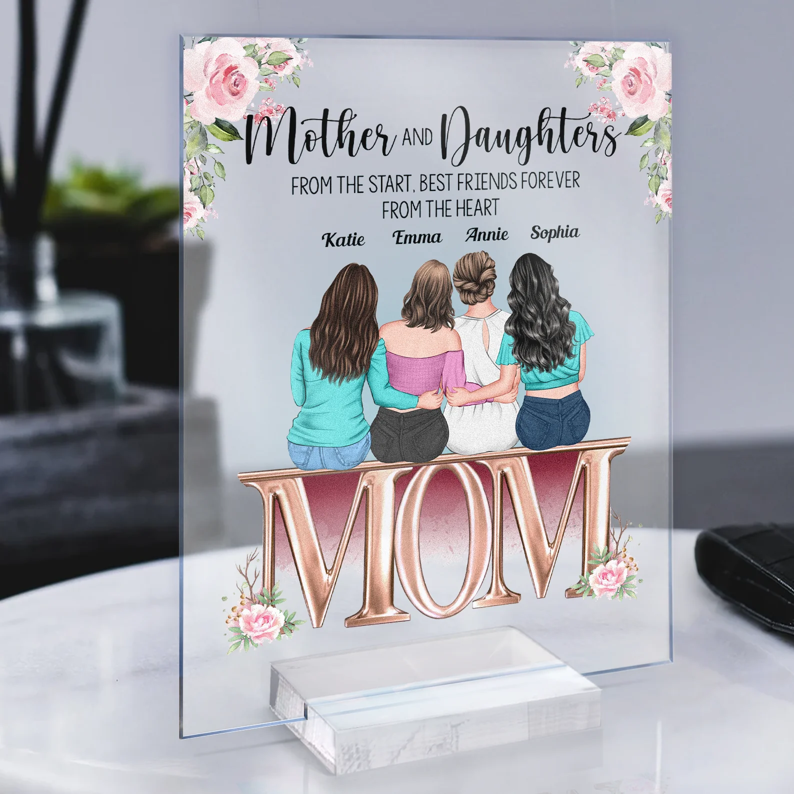 Mother And Daughter - Personalized Acrylic Plaque - Image 2
