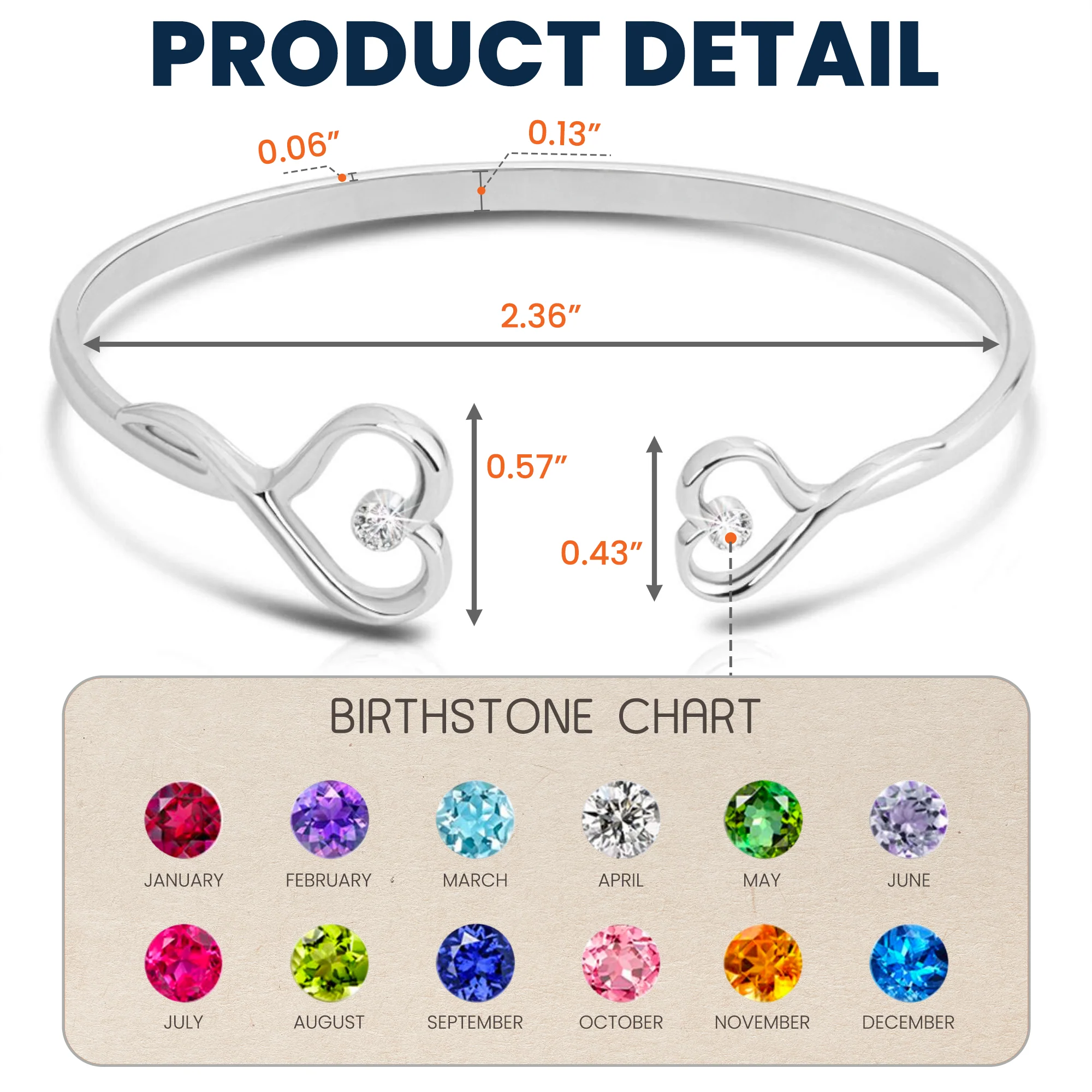 Mother And Daughter Will Always Be Connected By Heart - Personalized Heart Bracelet - Image 5