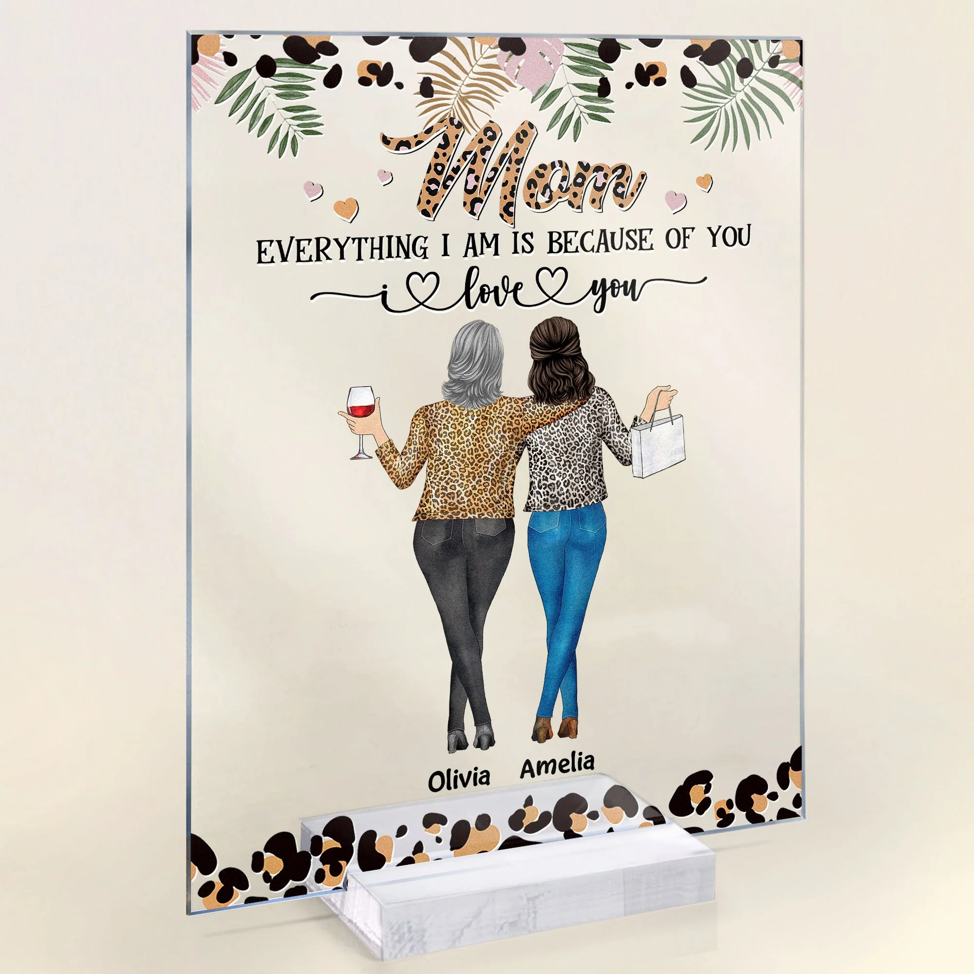 Mother And Daughters - Personalized Acrylic Plaque - Image 3
