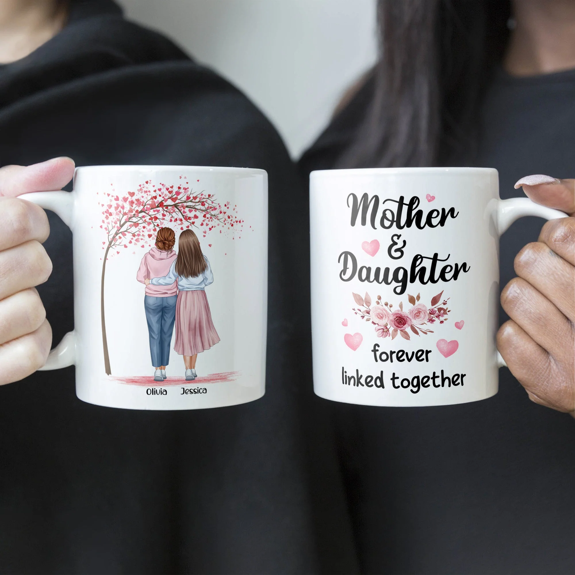 Mother And Daughters - Personalized Mug - Image 4