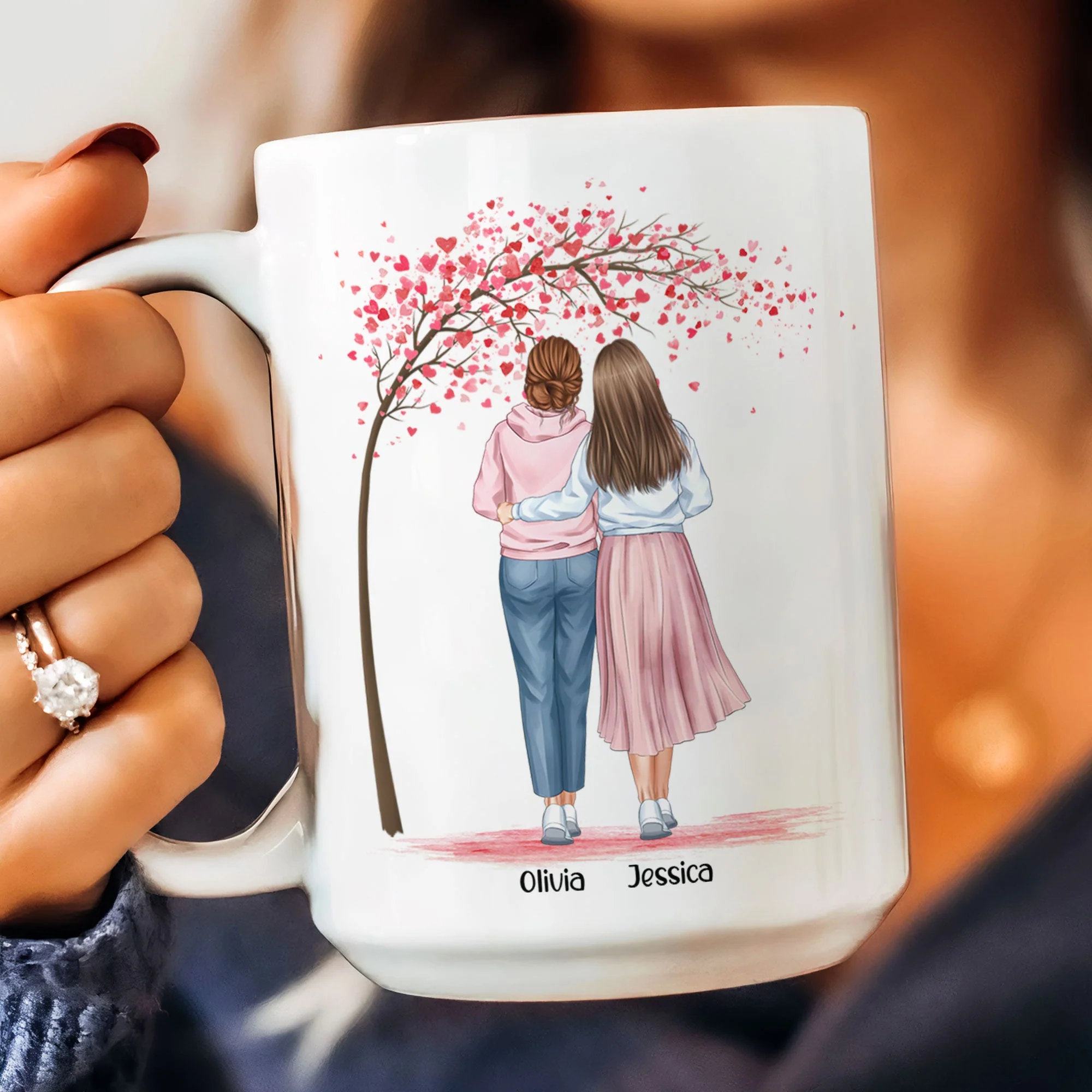 Mother And Daughters - Personalized Mug - Image 9