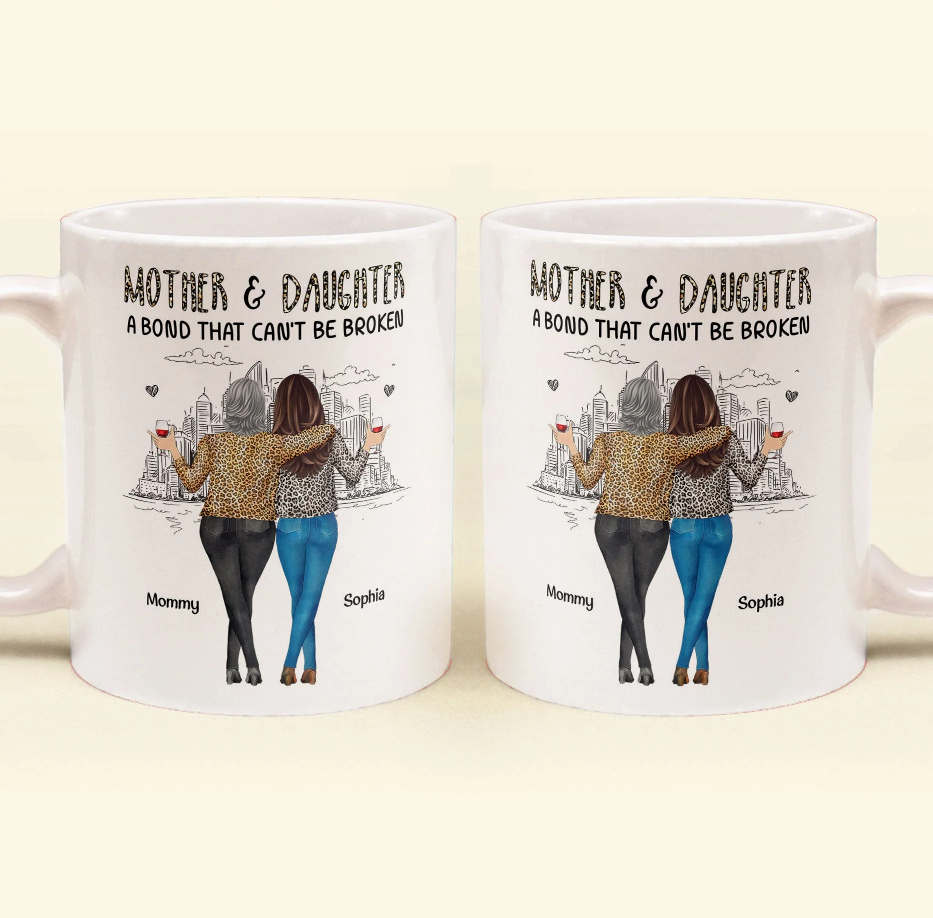 Mother Daughter, A Bond That Can't Be Broken - Personalized Mug - Image 6