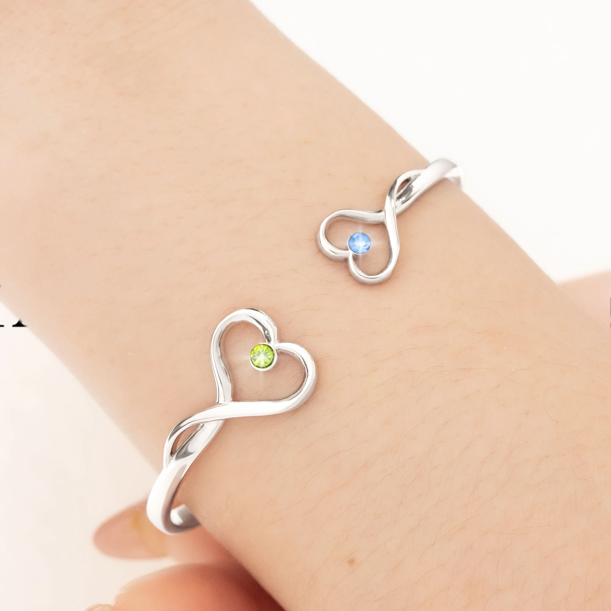 Mother & Daughter Best Friends Forever From The Heart - Personalized Heart Bracelet - Image 3