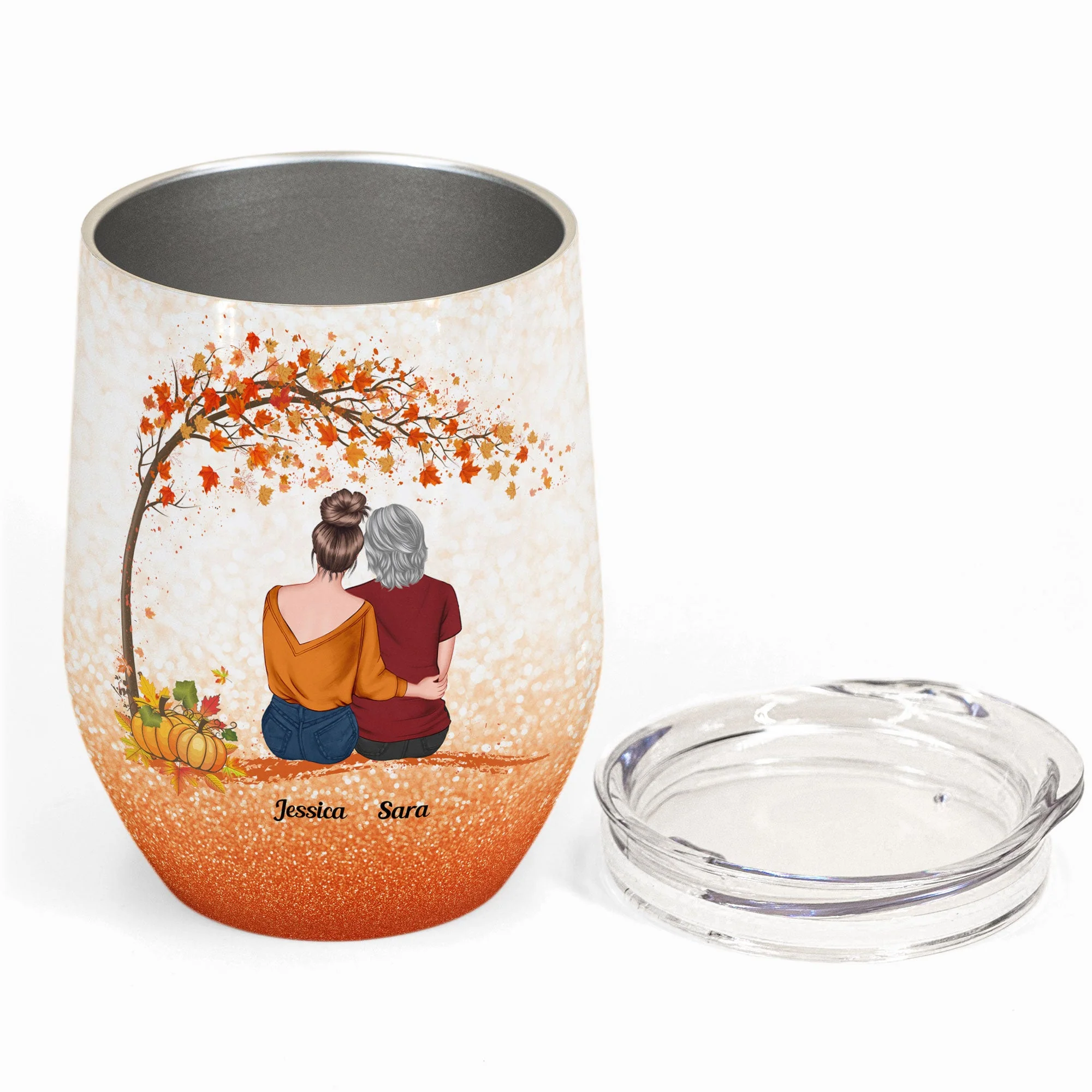 Mother & Daughter - Personalized Wine Tumbler - Birthday, Loving Gift For Mother, Daughter - Image 2