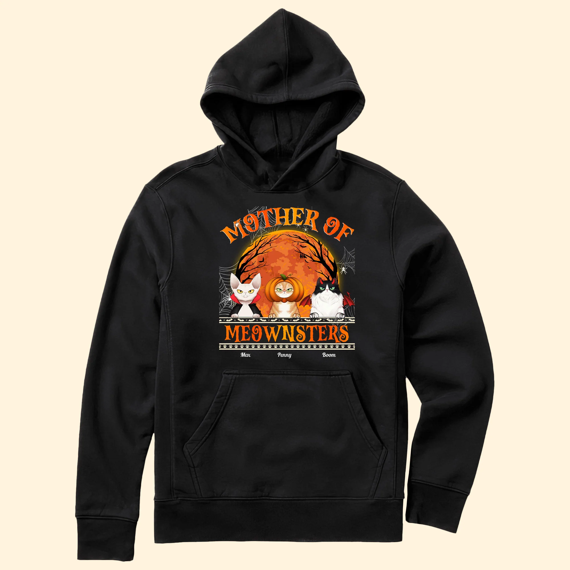 Mother Of Meownsters Halloween - Personalized Shirt - Image 9