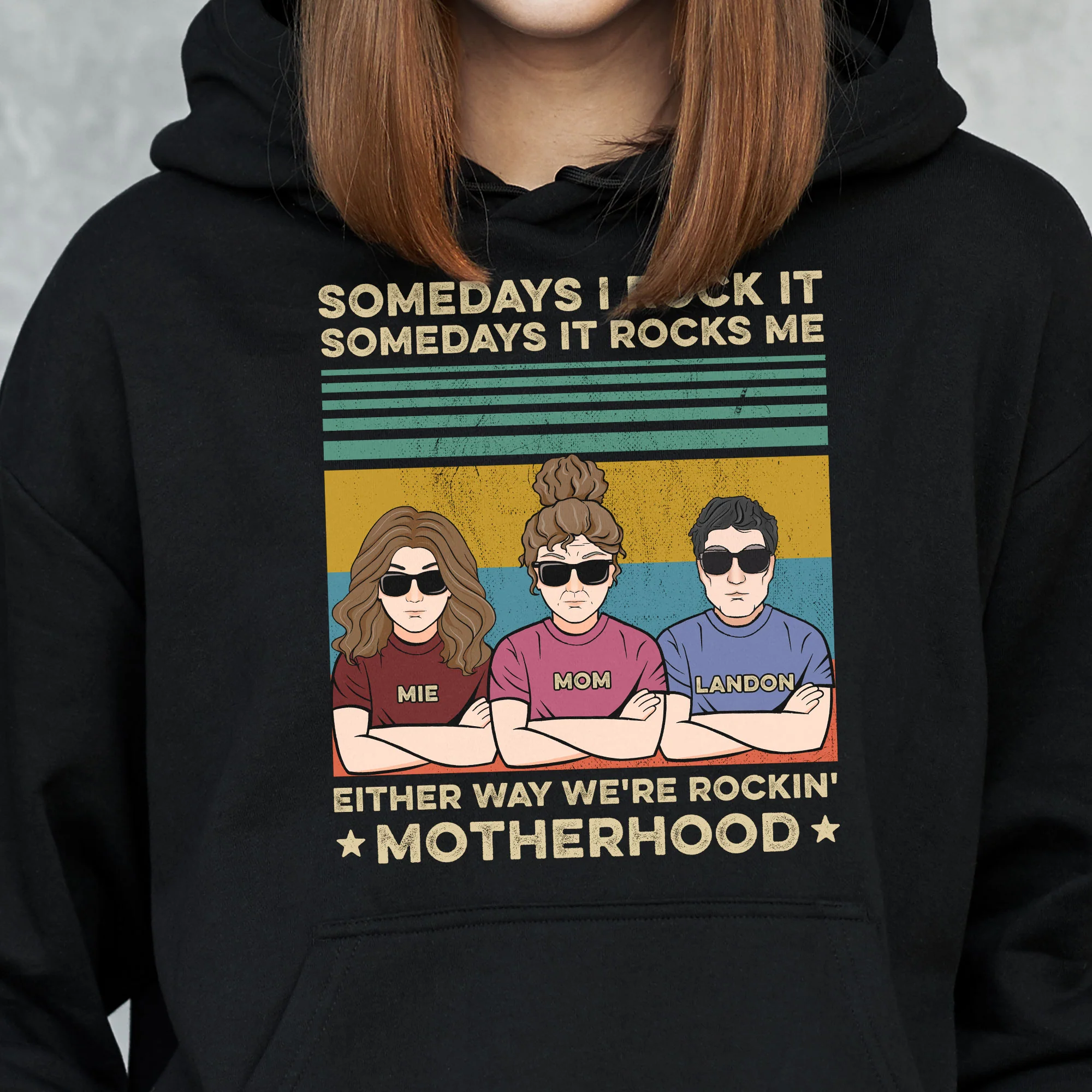 Motherhood Rockin' - Funny Shirt For Mom - Personalized Shirt - Image 6