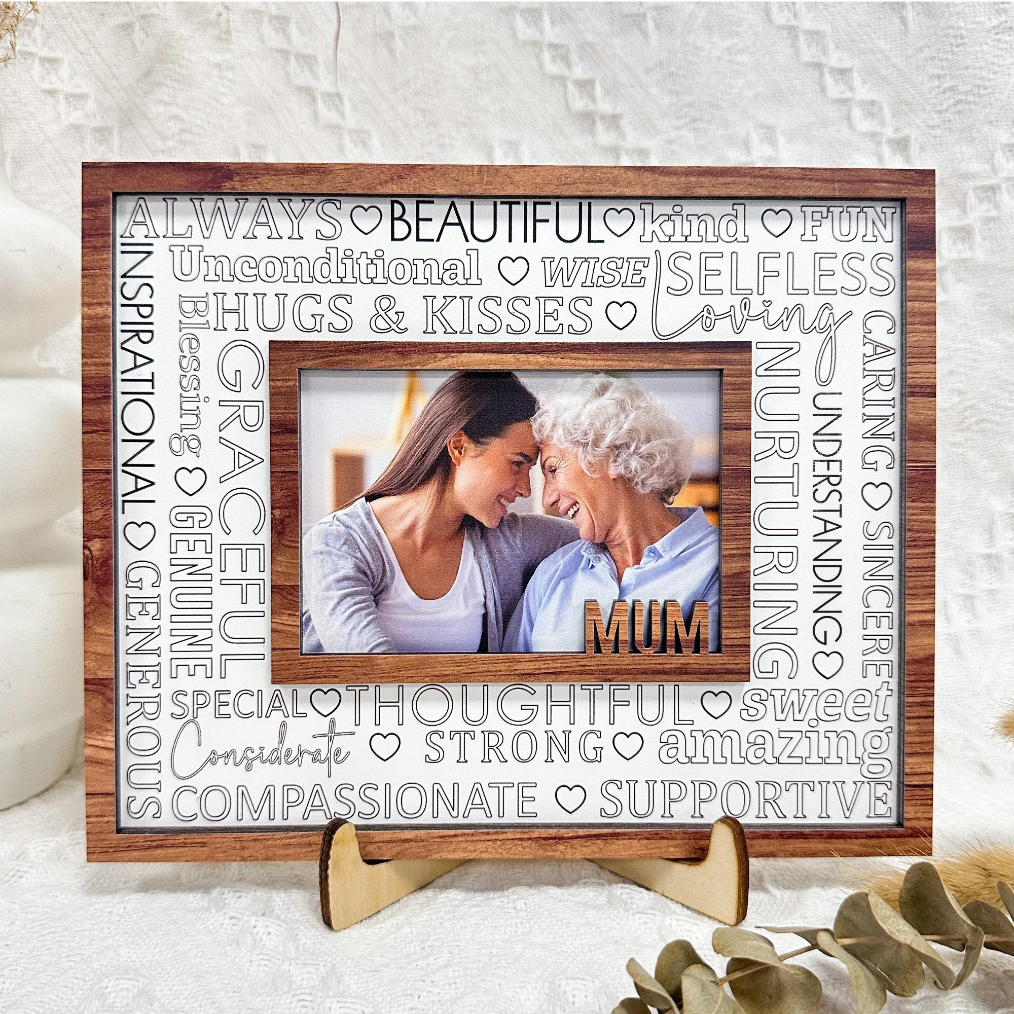 Mother's Day Gift For Mom - Always Beautiful Kind - Personalized Wooden Photo Plaque - Image 5