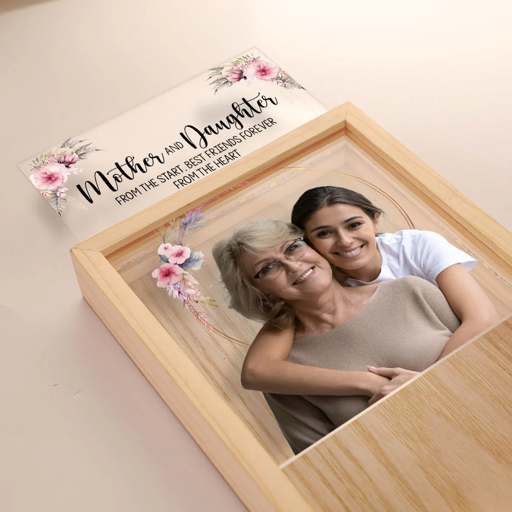 Mother's Day Gift From Daughter And Son - Personalized Photo Frame Light Box - Image 4
