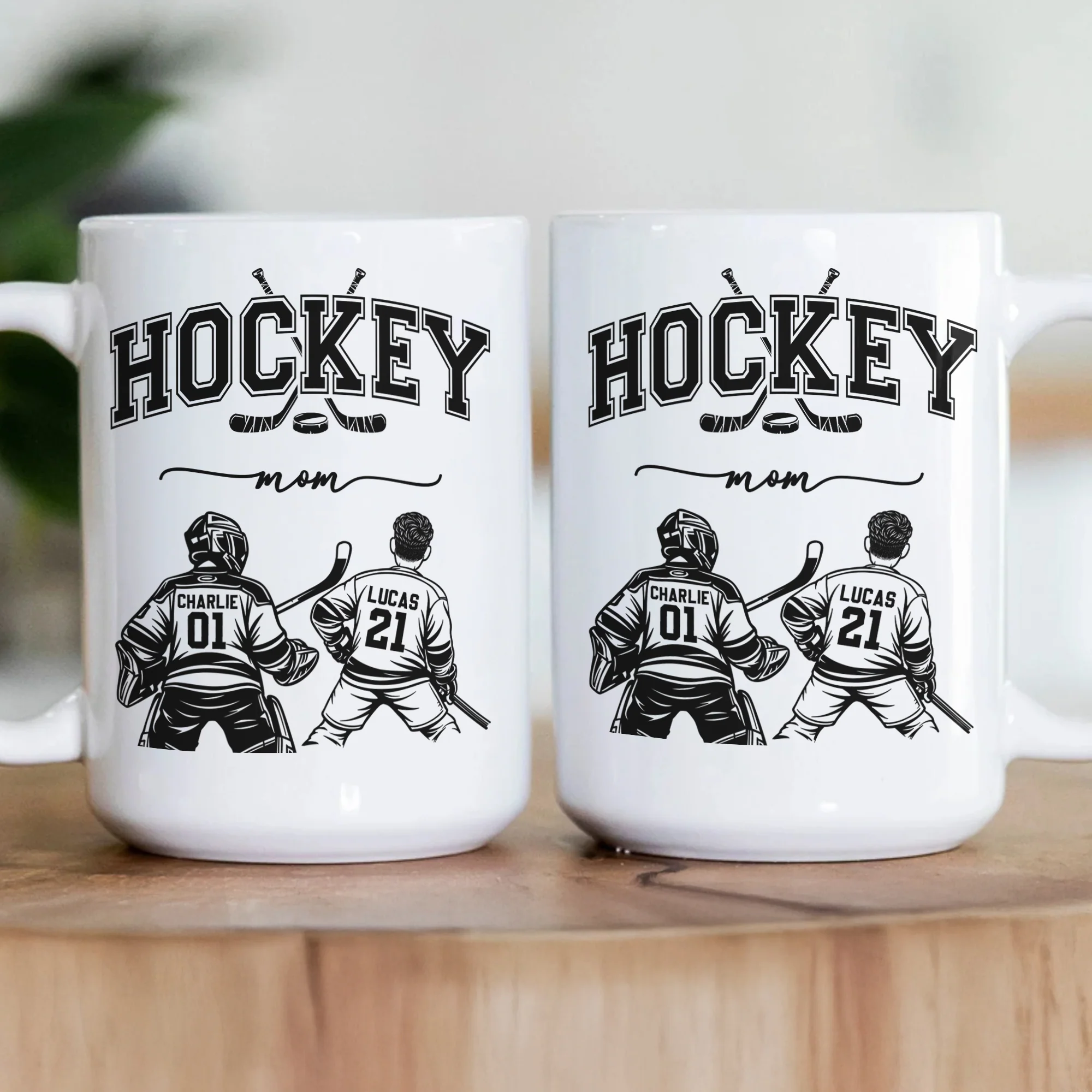 Mother's Day Gifts, Custom Hockey Mom, Grandma - Personalized Mug - Image 3