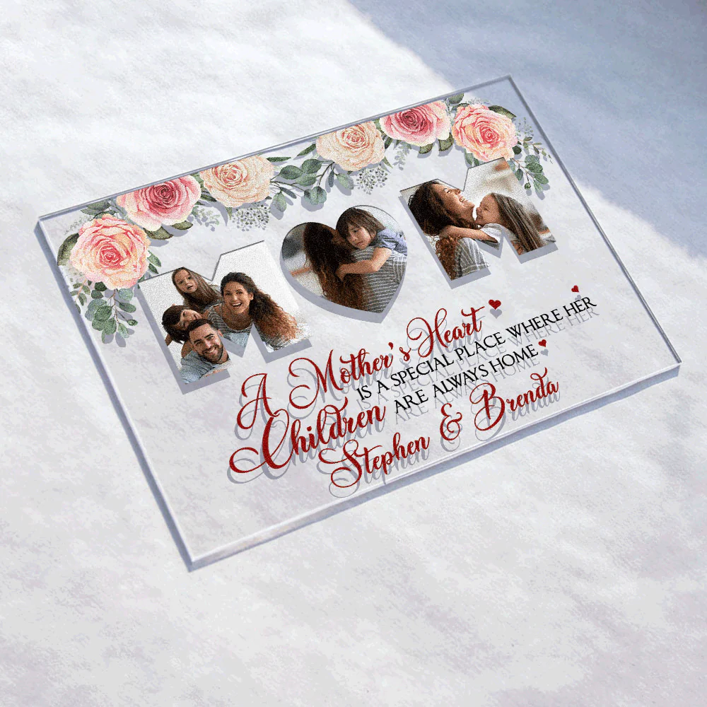 Mother's Heart Is A Special Place - Personalized Acrylic Photo Plaque - Image 3