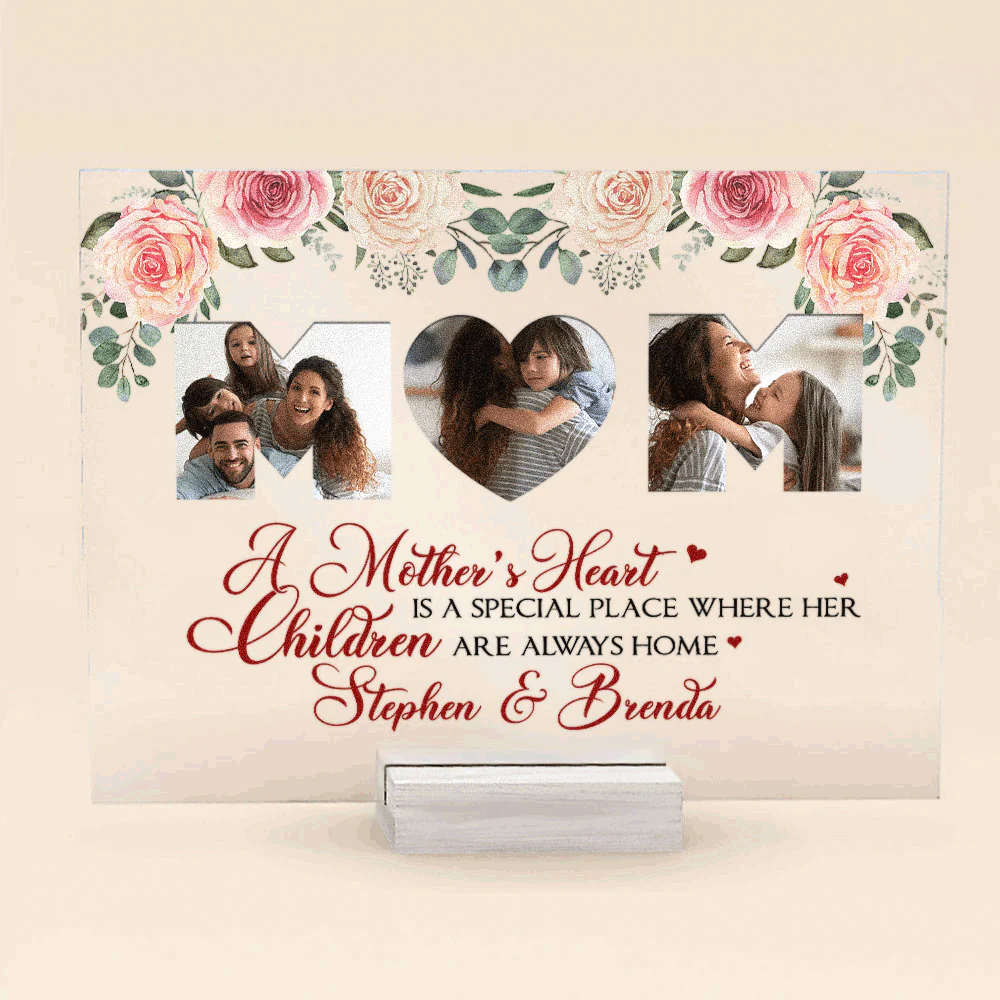 Mother's Heart Is A Special Place - Personalized Acrylic Photo Plaque - Image 5
