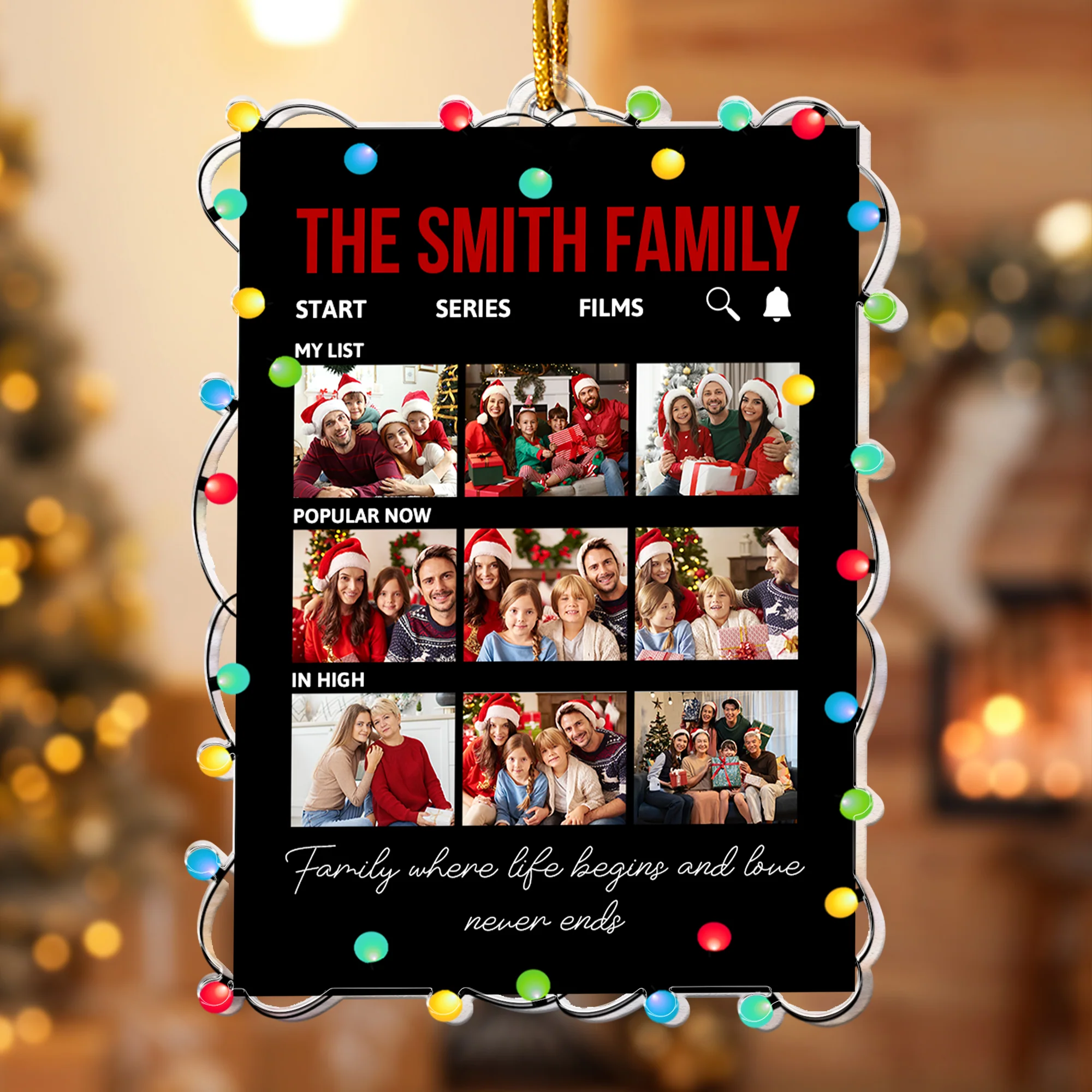 Movie Theme Family Where Life Begins - Personalized Acrylic Photo Ornament - Image 6