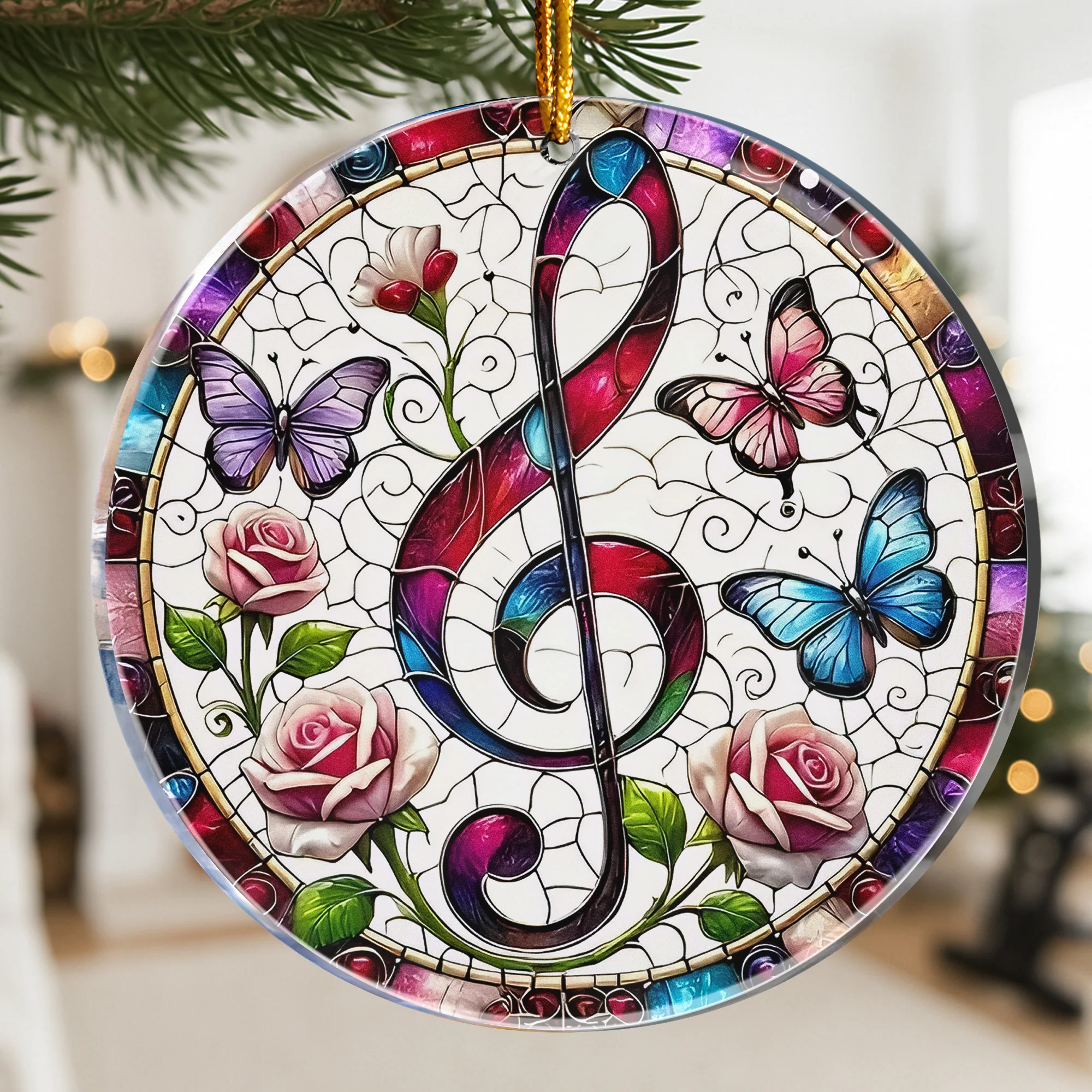 Music Note Gift For Music Lovers - Acrylic Ornament - Image 8