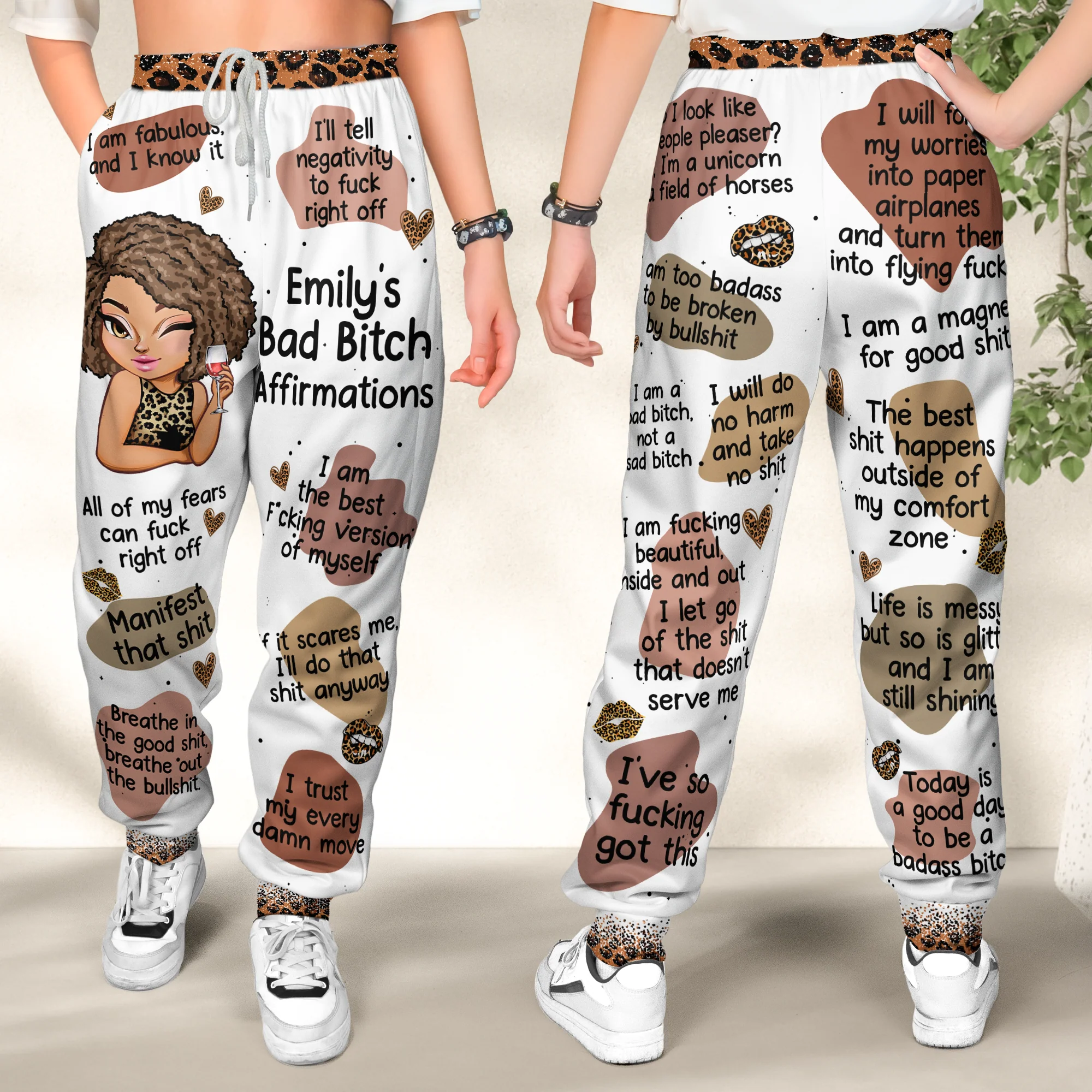 My Bad B*Tch Affirmations - Gifts For Daughter, Friend, For Me Gift - Personalized Sweatpants - Image 2