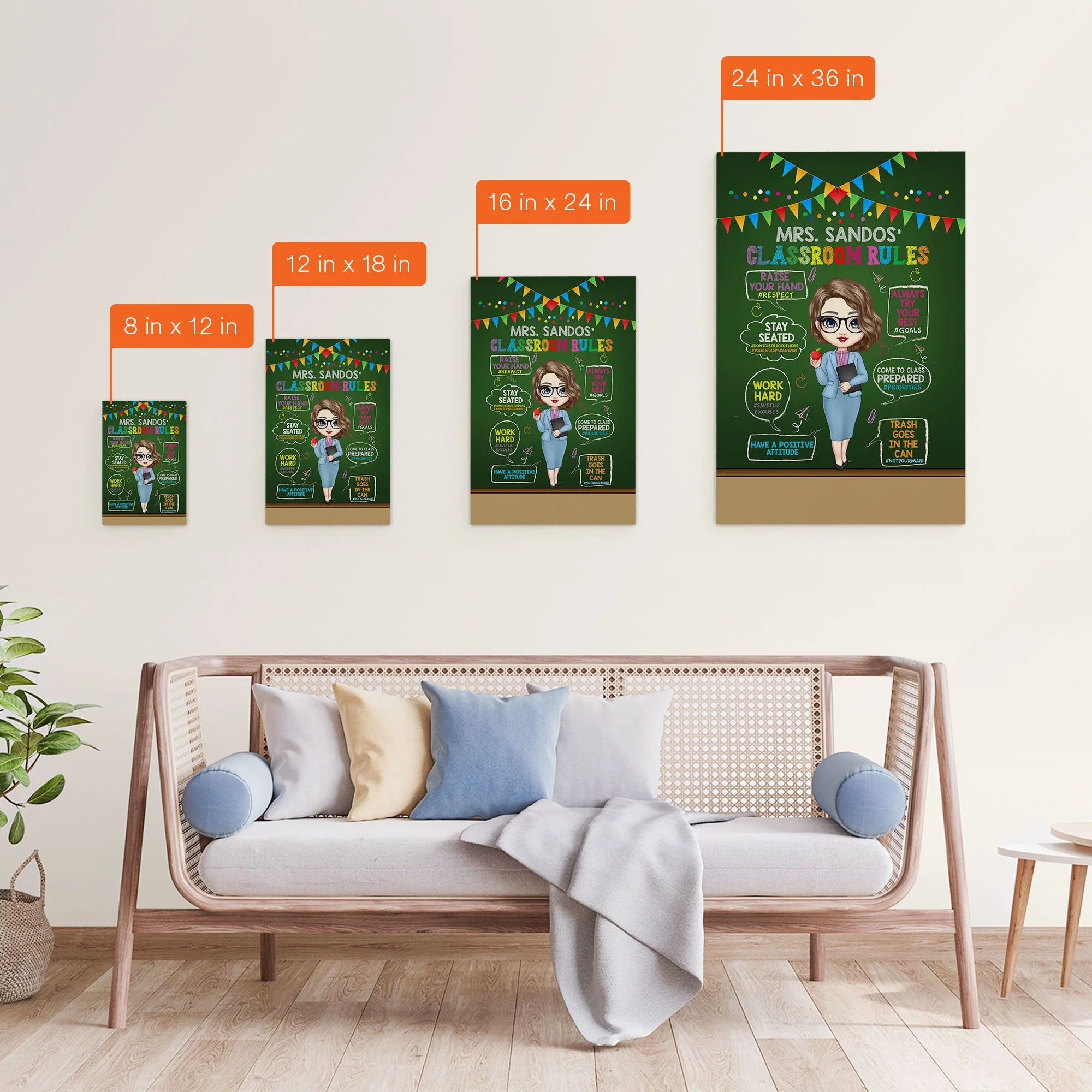 My Classroom Rules - Personalized Poster/Wrapped Canvas - Image 10