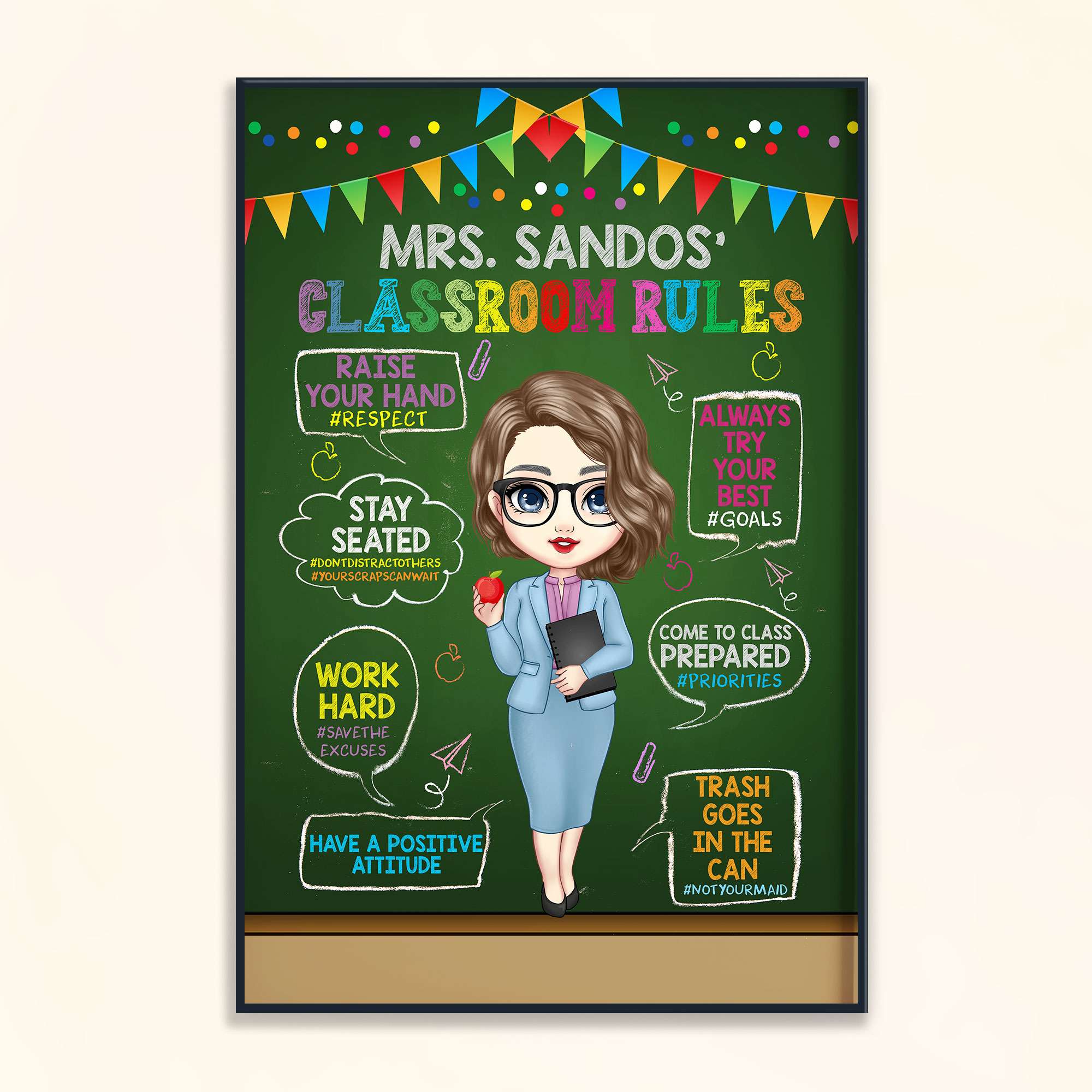 My Classroom Rules - Personalized Poster/Wrapped Canvas - Image 2