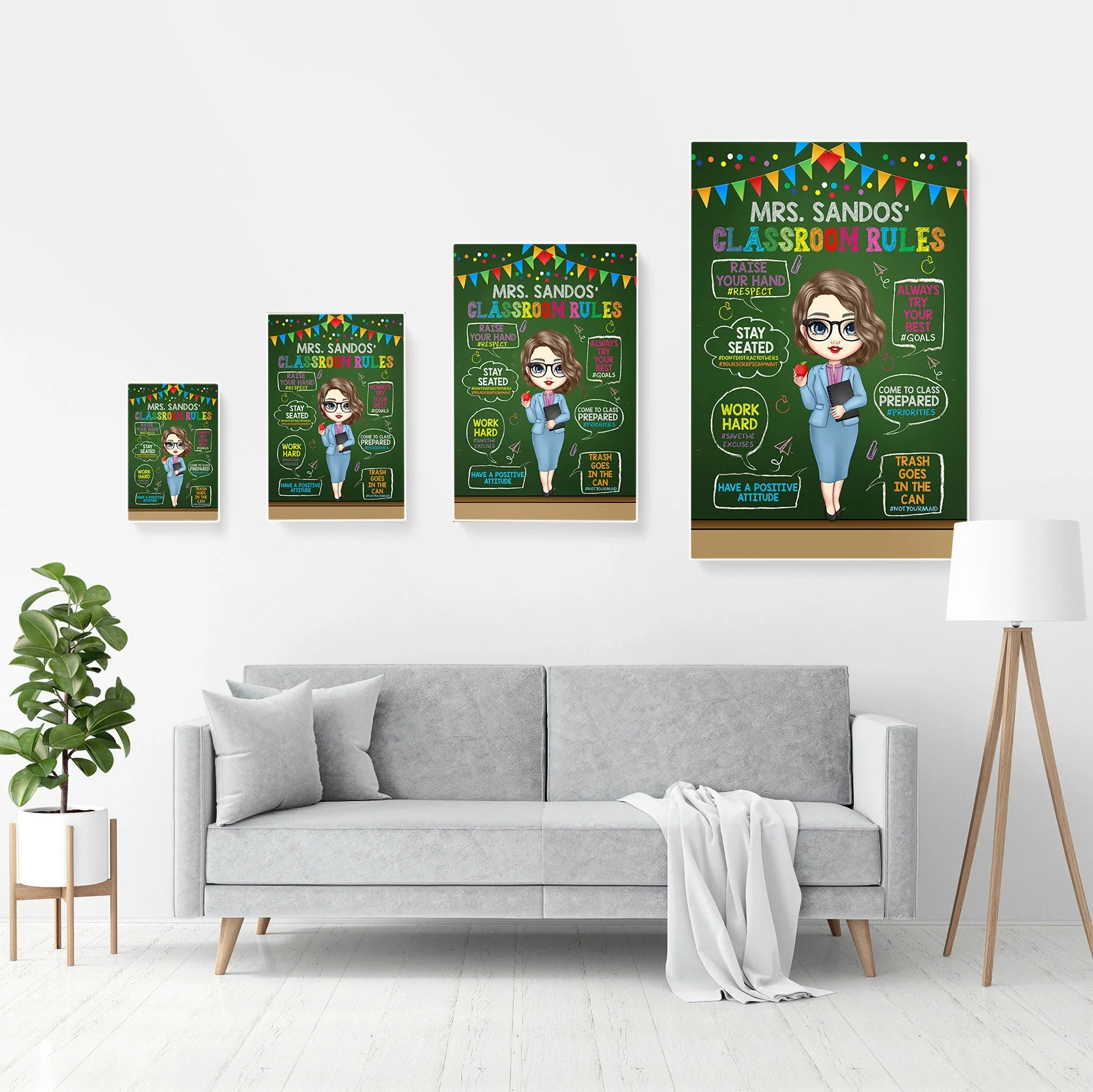 My Classroom Rules - Personalized Poster/Wrapped Canvas - Image 9