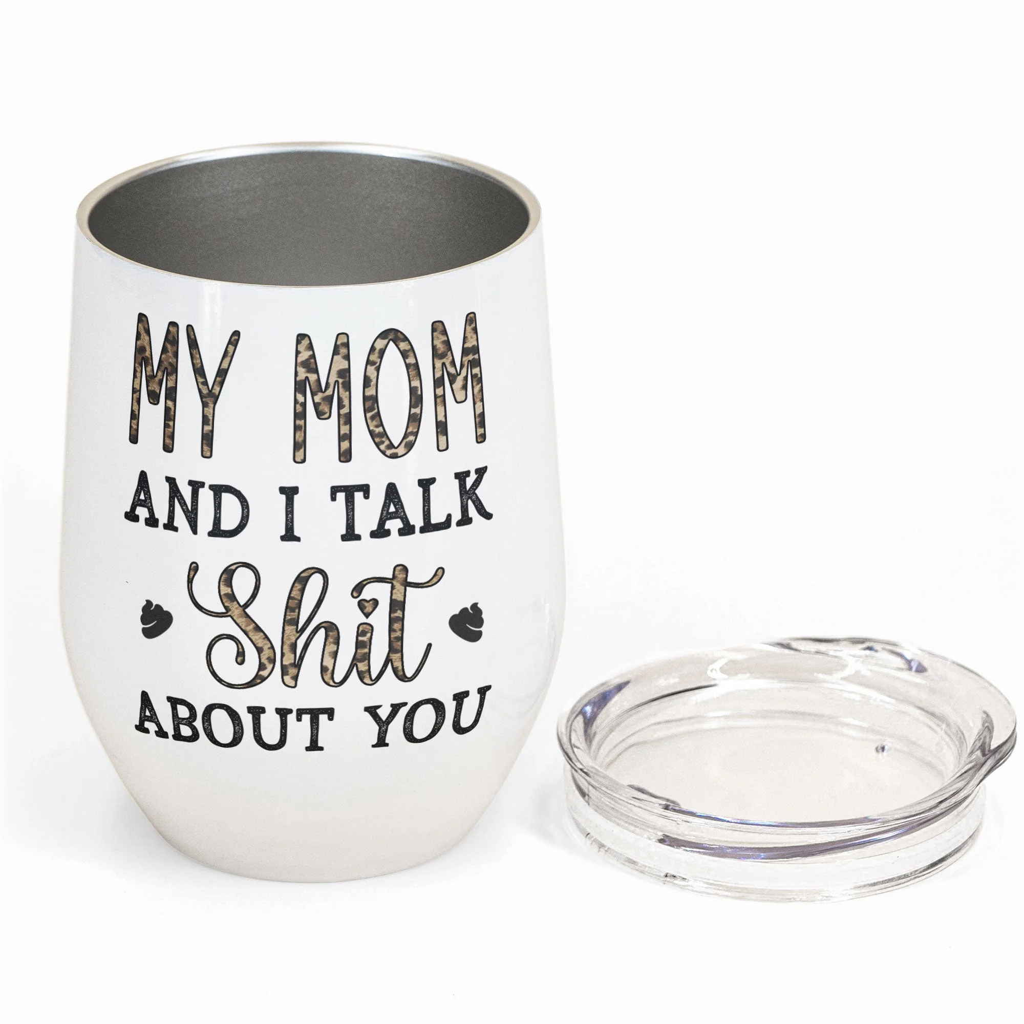 My Daughter & I Talk About You - Personalized Wine Tumbler - Gift For Mother, Daughter - Image 6