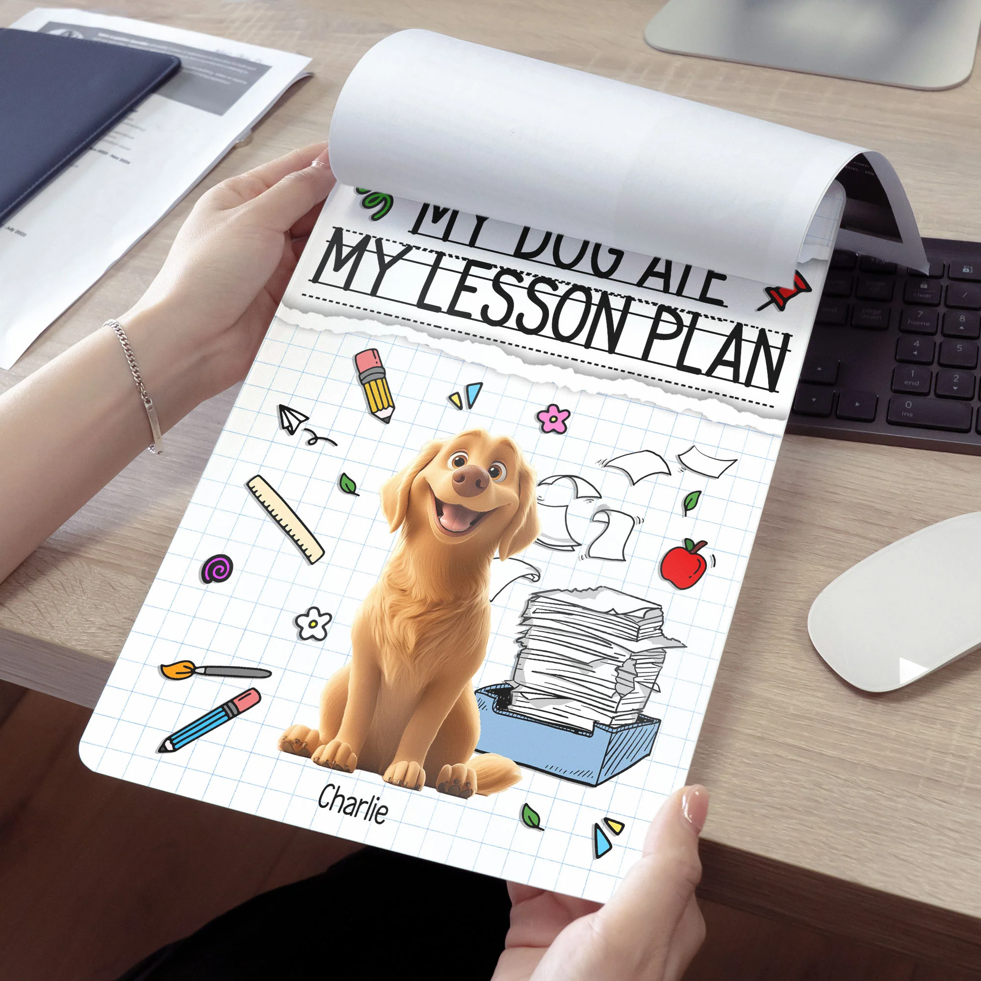 My Dog Ate My Lesson Plan Teacher Back To School - Personalized Acrylic Clipboard - Image 6