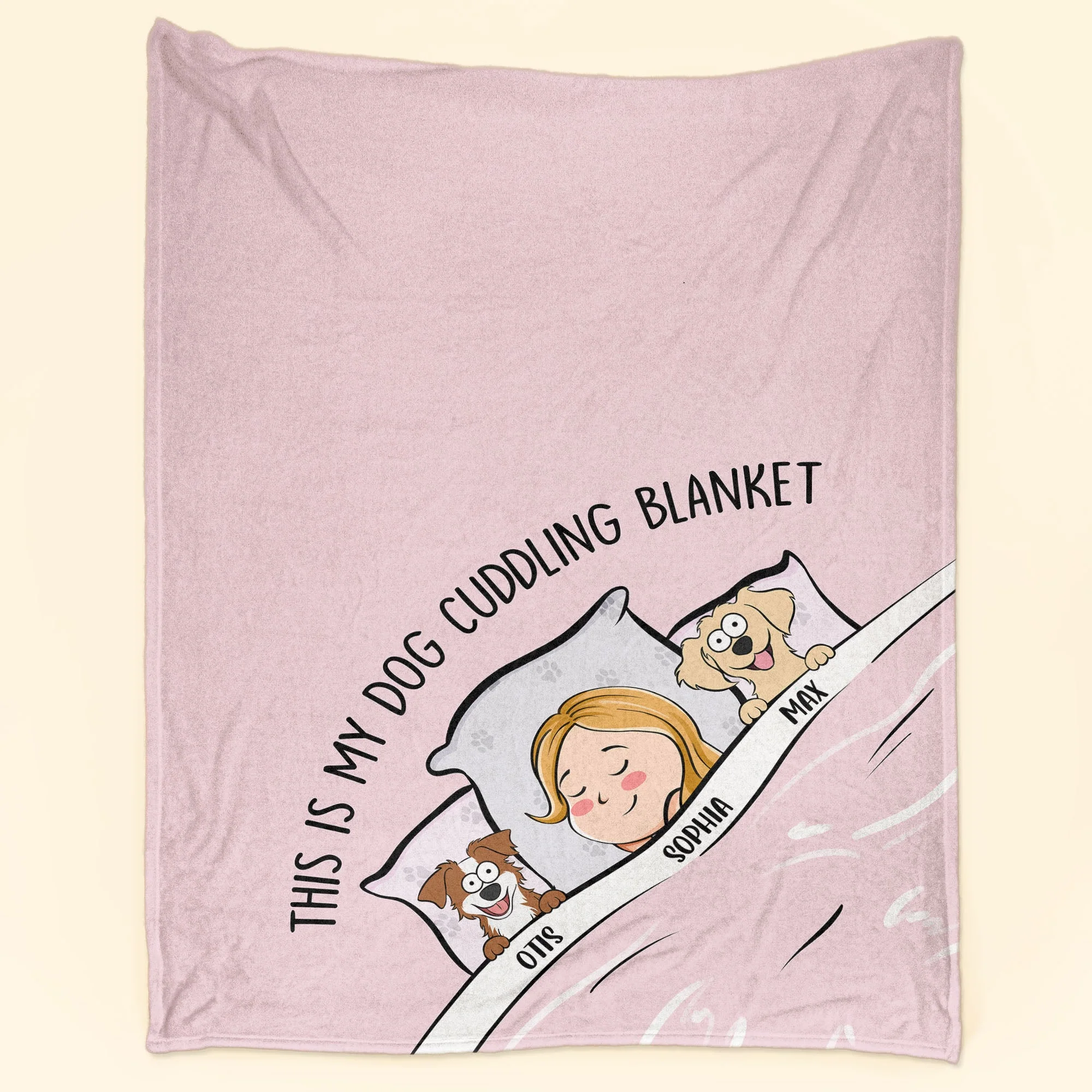 My Dog Cuddling Blanket - Personalized Blanket