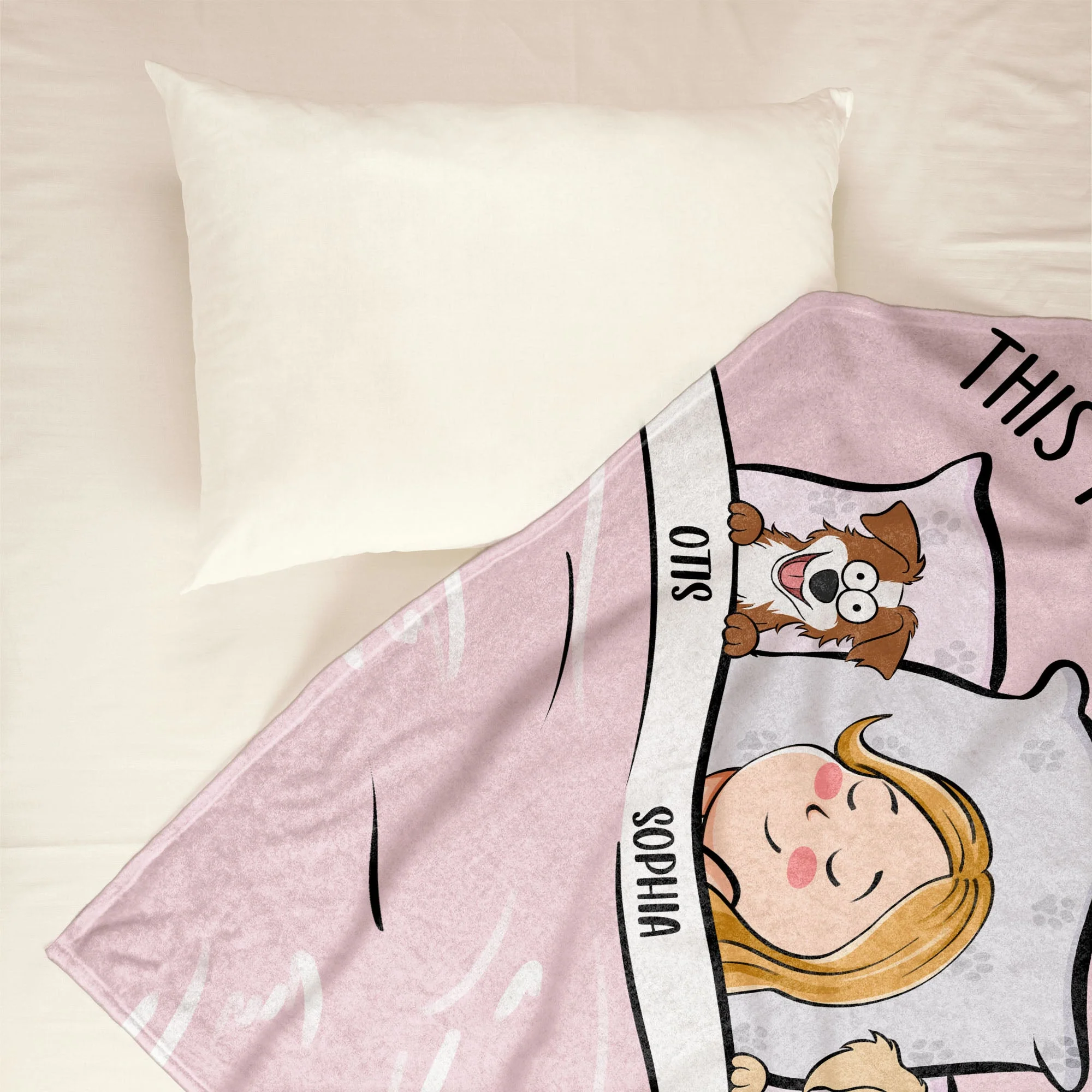 My Dog Cuddling Blanket - Personalized Blanket - Image 4