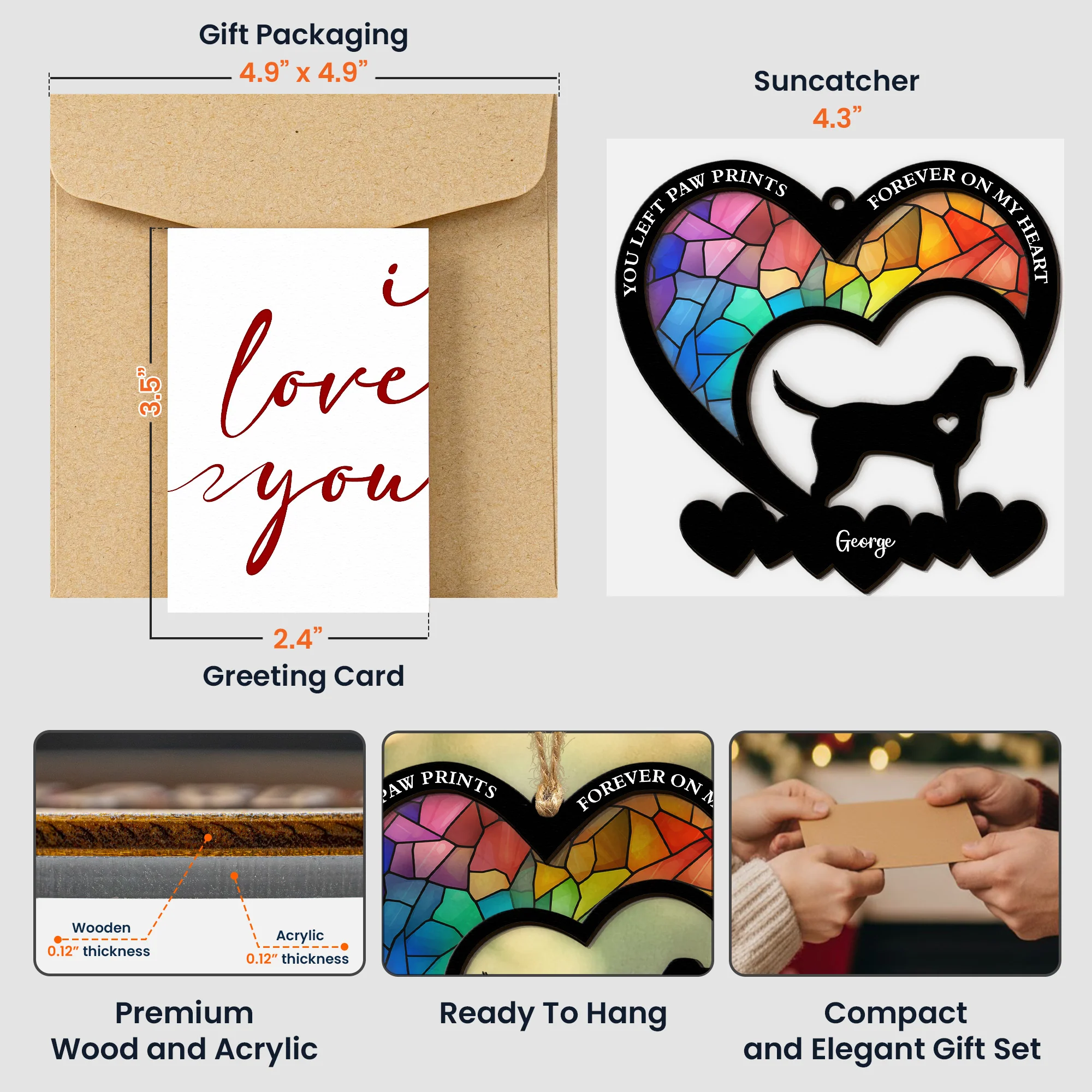My Favorite Hello And My Hardest Goodbye - Personalized Suncatcher With Card - Image 6