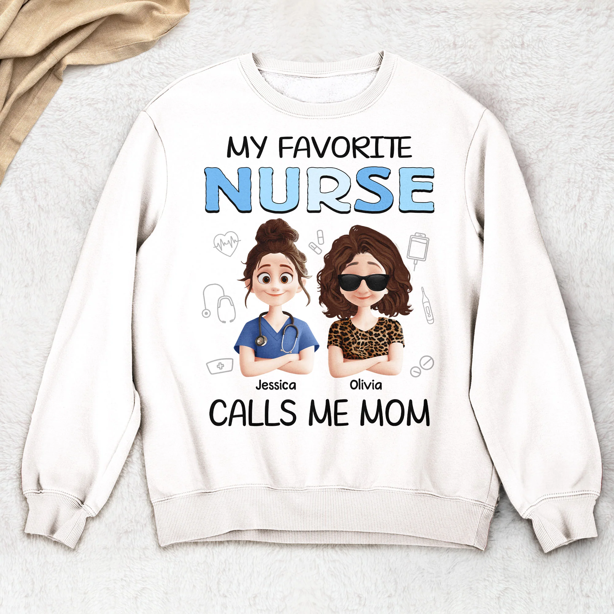 My Favorite Nurse Calls Me Mom - Personalized Shirt - Image 2
