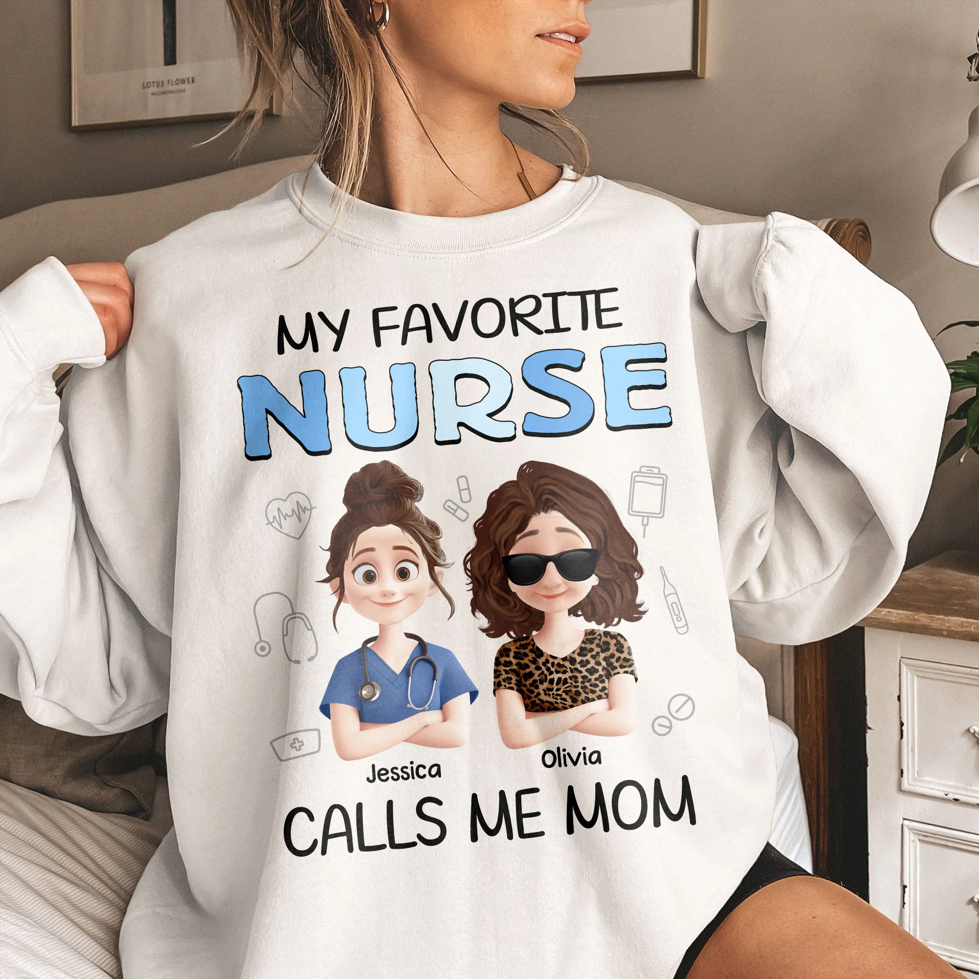 My Favorite Nurse Calls Me Mom - Personalized Shirt - Image 3