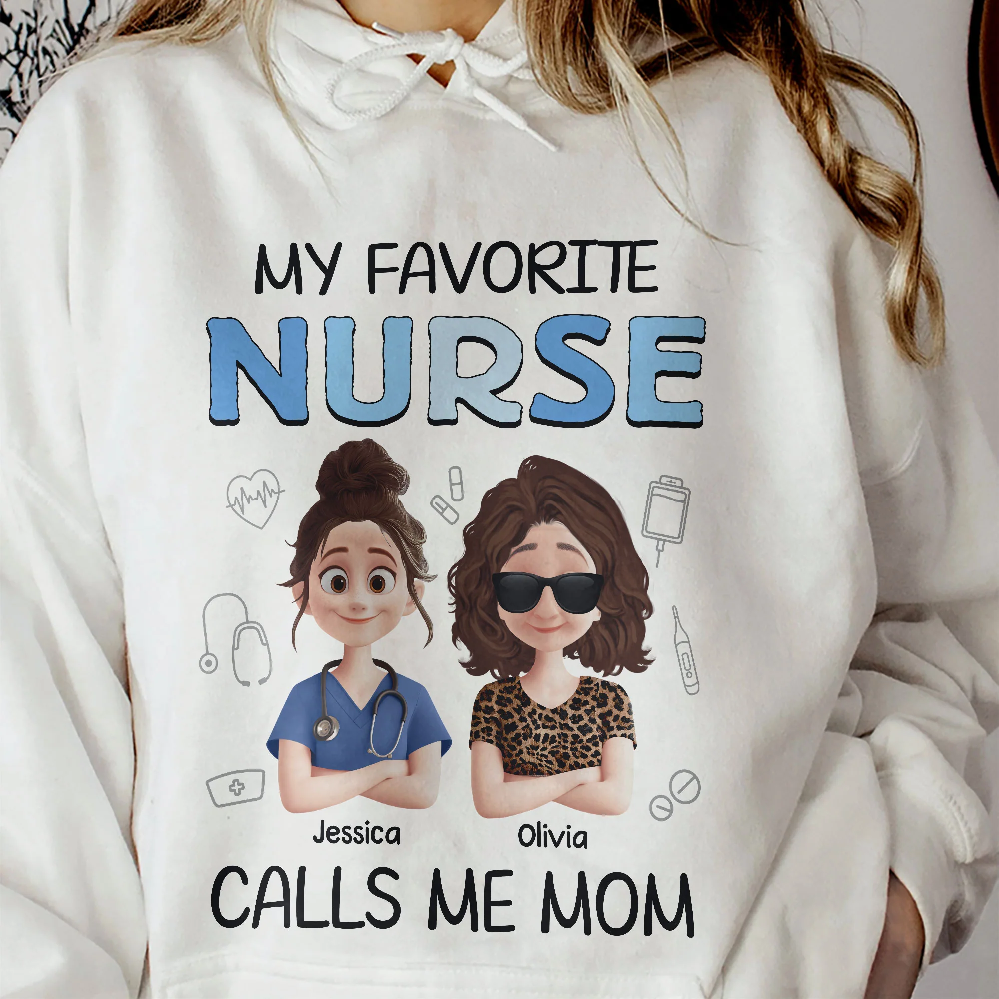 My Favorite Nurse Calls Me Mom - Personalized Shirt - Image 5