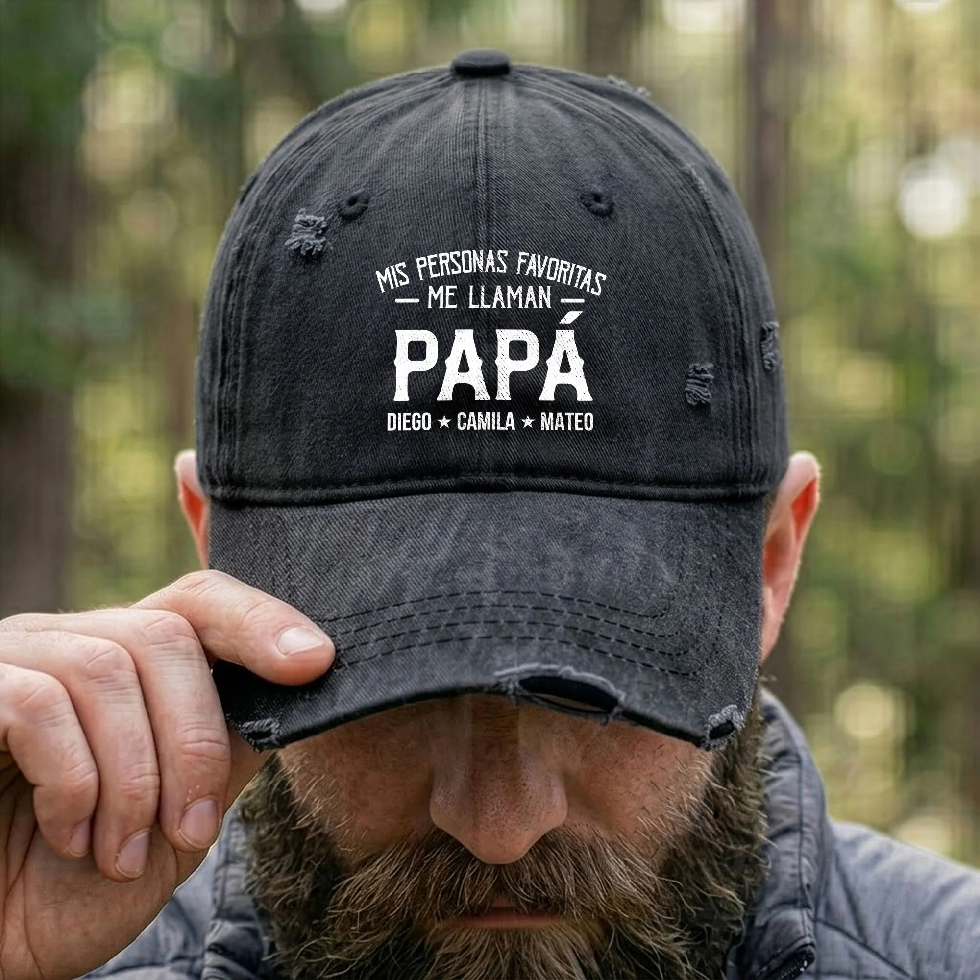 My Favorite People Call Me Papa, Papá Pai, Nonno, Papi & More - Personalized Cap - Image 2