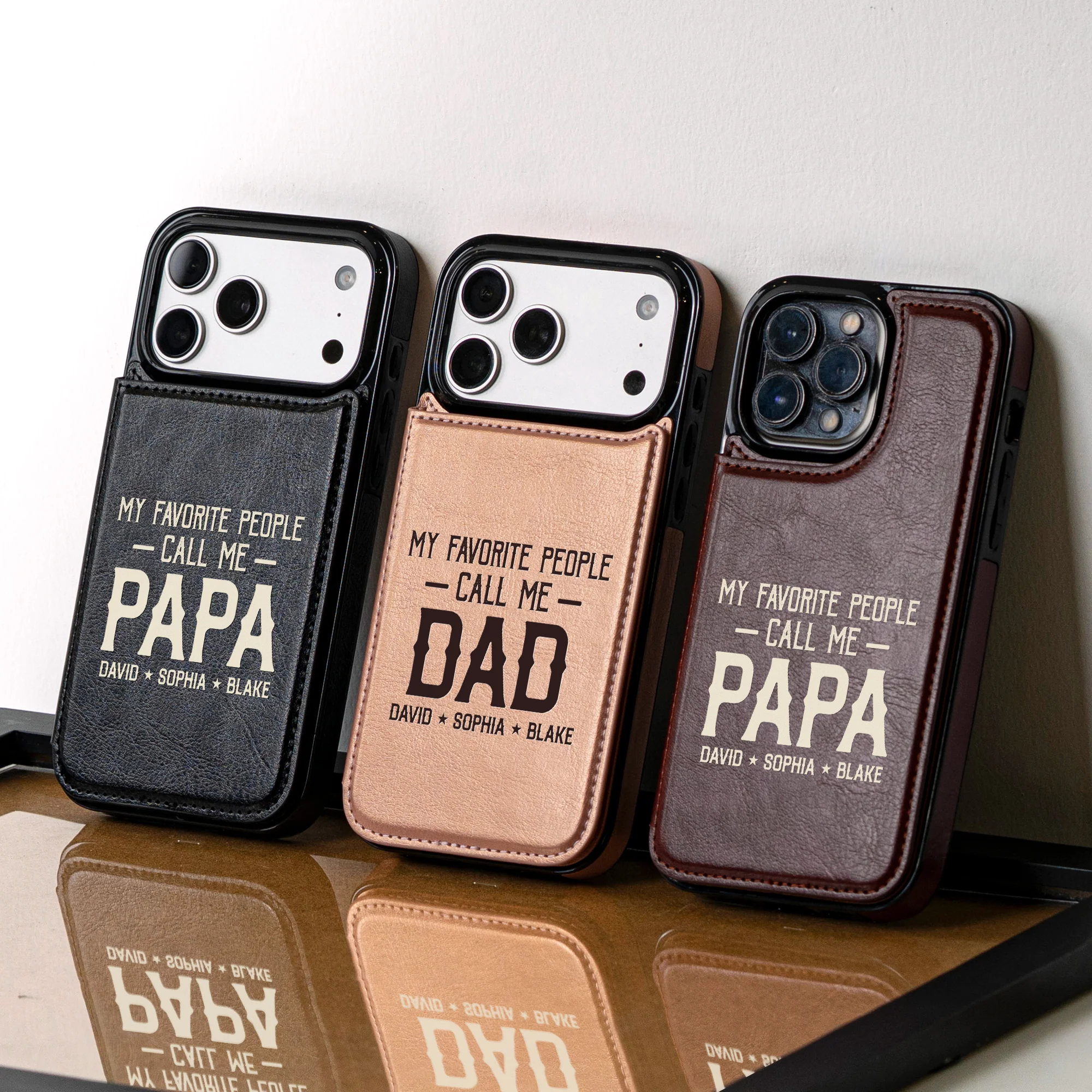 My Favorite People Call Me Papa - Personalized Phone Case - Image 4