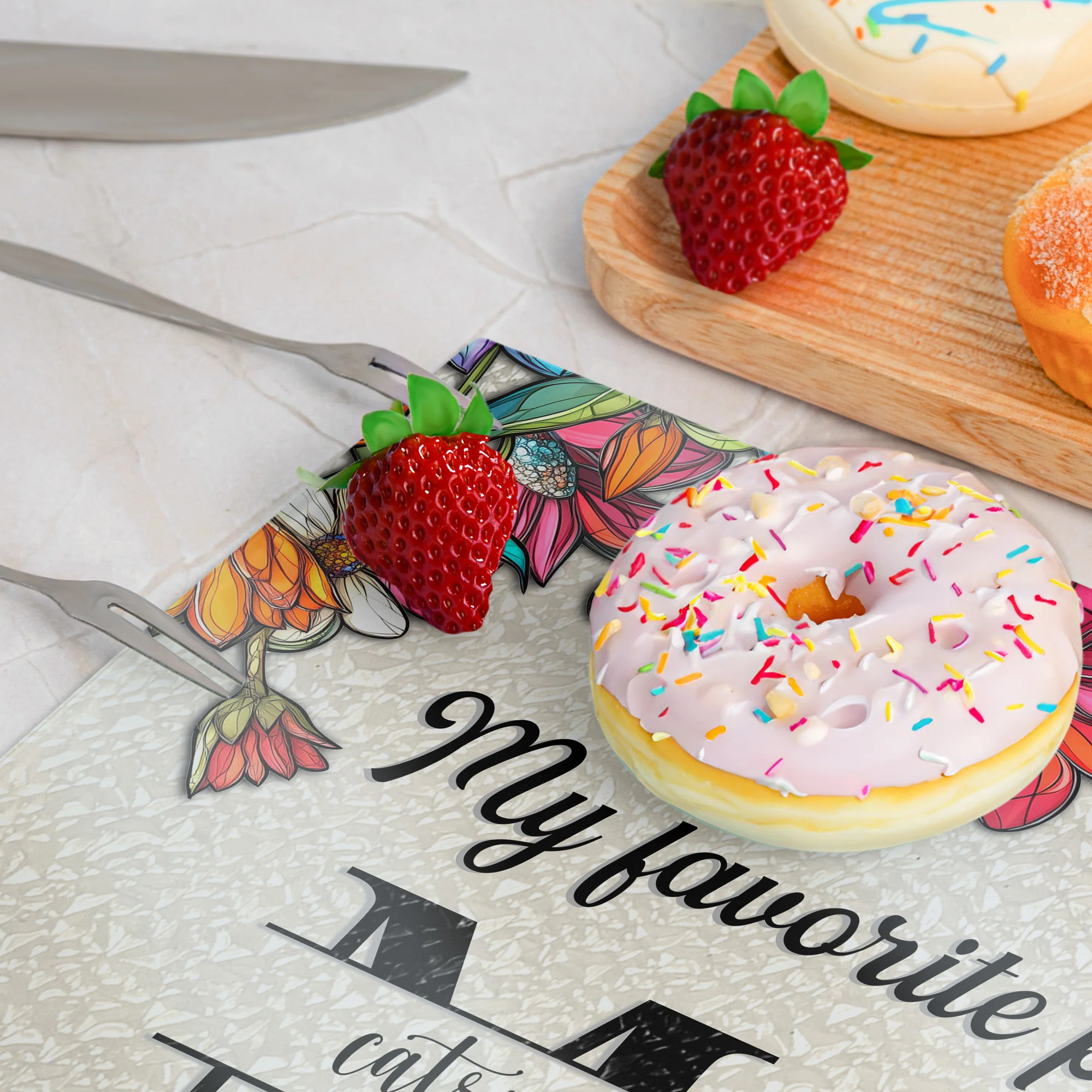 My Favorite People Call Me - Personalized Glass Cutting Board - Image 4