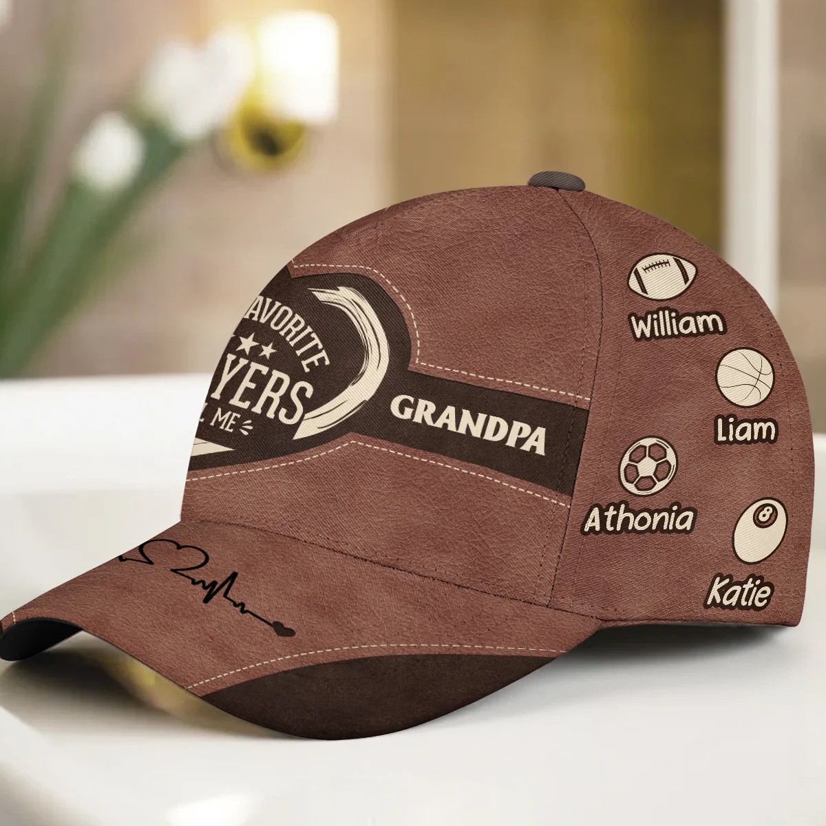 My Favorite Players Call Me Grandma - Personalized Classic Cap - Image 7