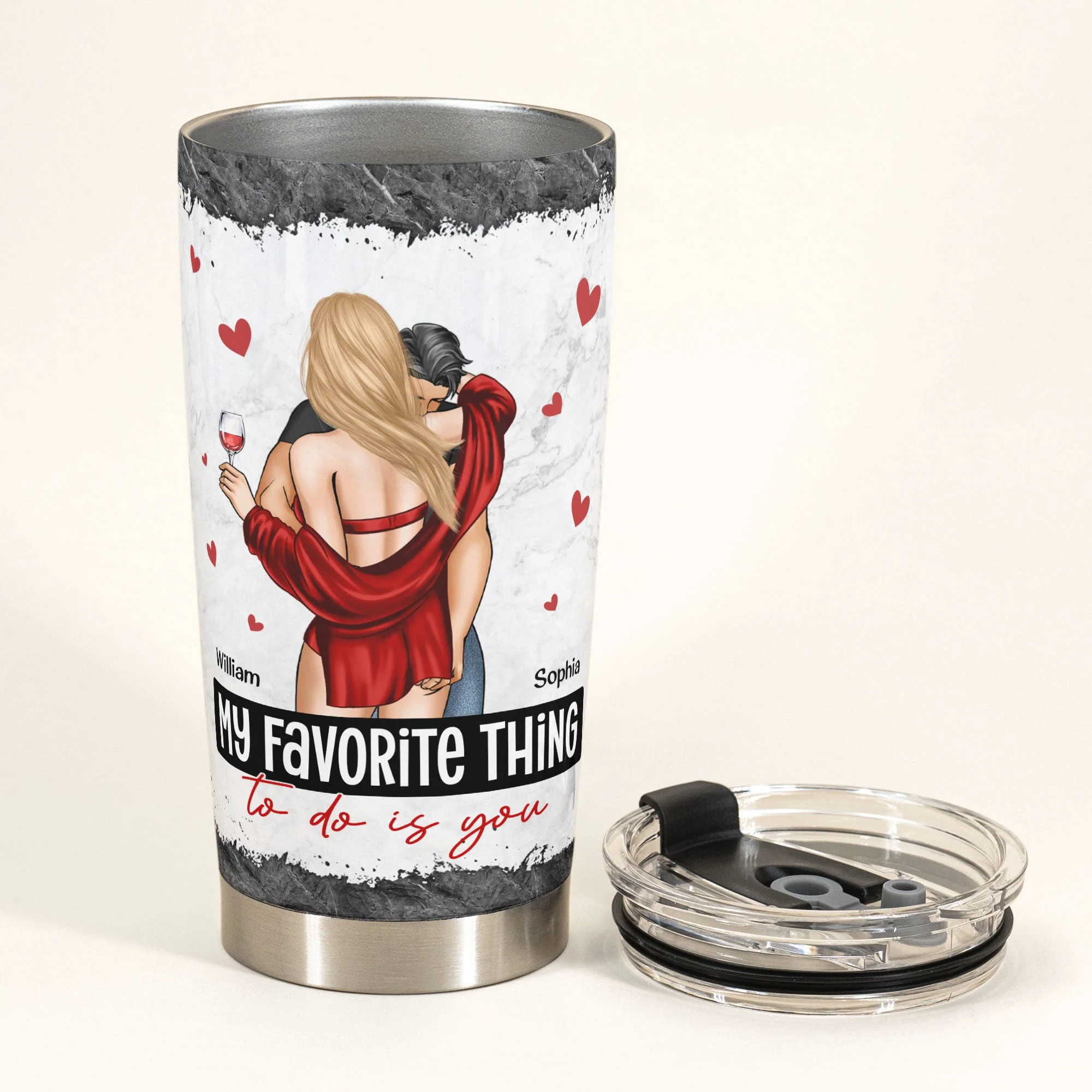 My Favorite Thing To Do Is You - Personalized Tumbler Cup - Image 7