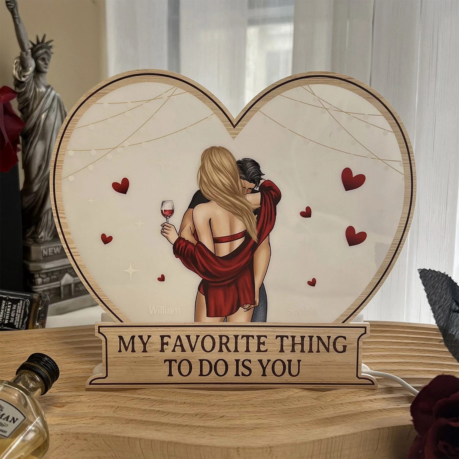 My Favorite Thing To Do Is You Valentines Romantic Couples - Personalized Light Box - Image 6