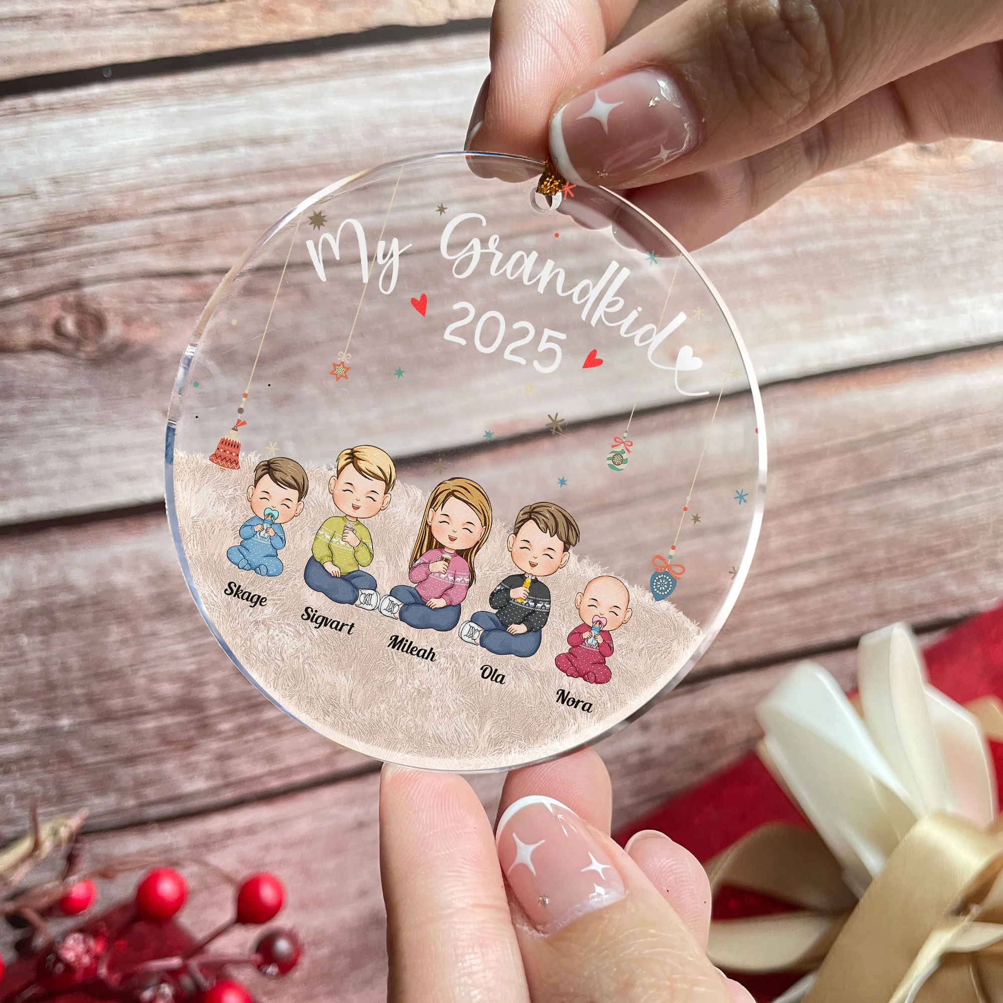My Grandkids - Up To 10 Kids - Personalized Grandkid Ornament - Image 2