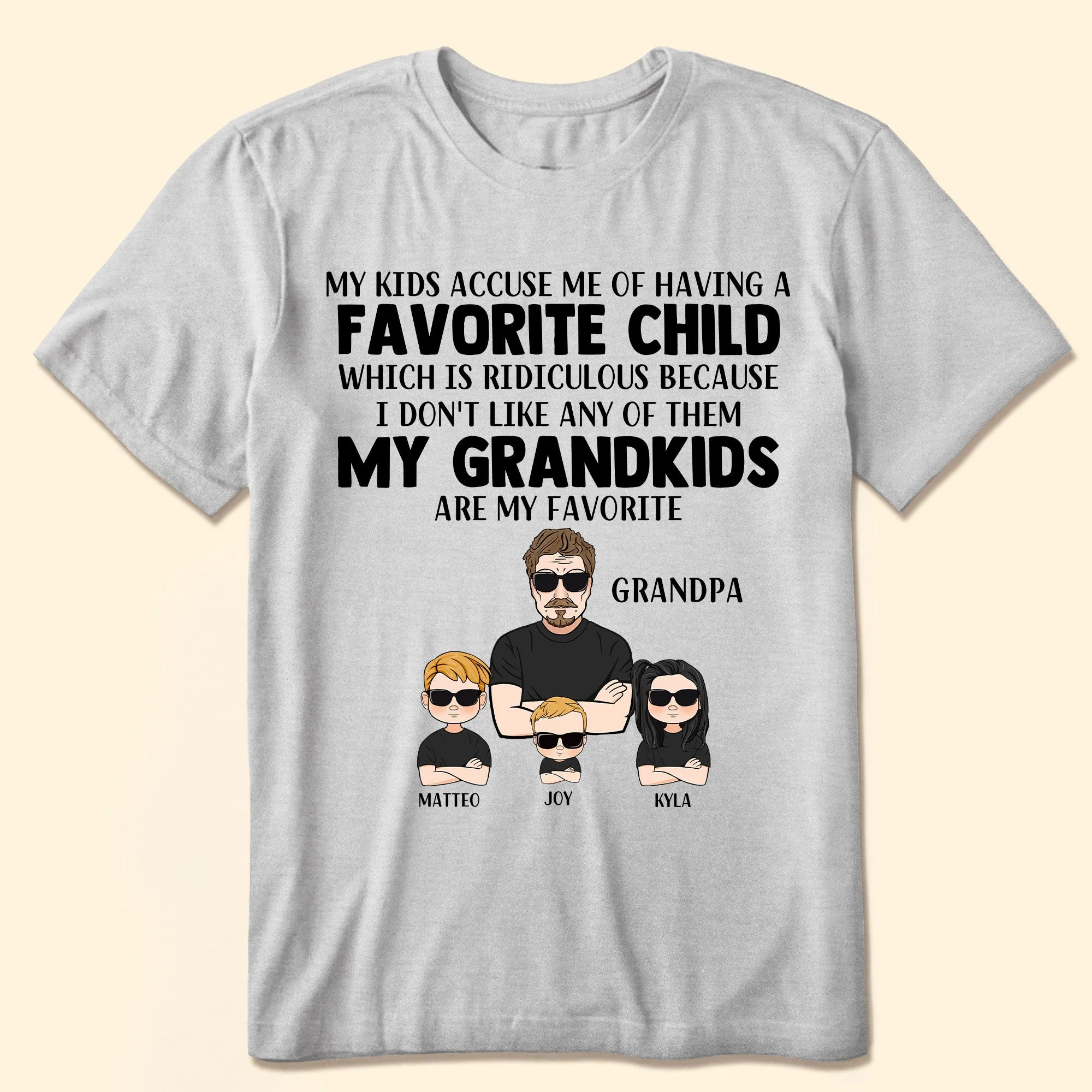 My Grandkids Are My Favorite - Personalized Shirt - Image 2