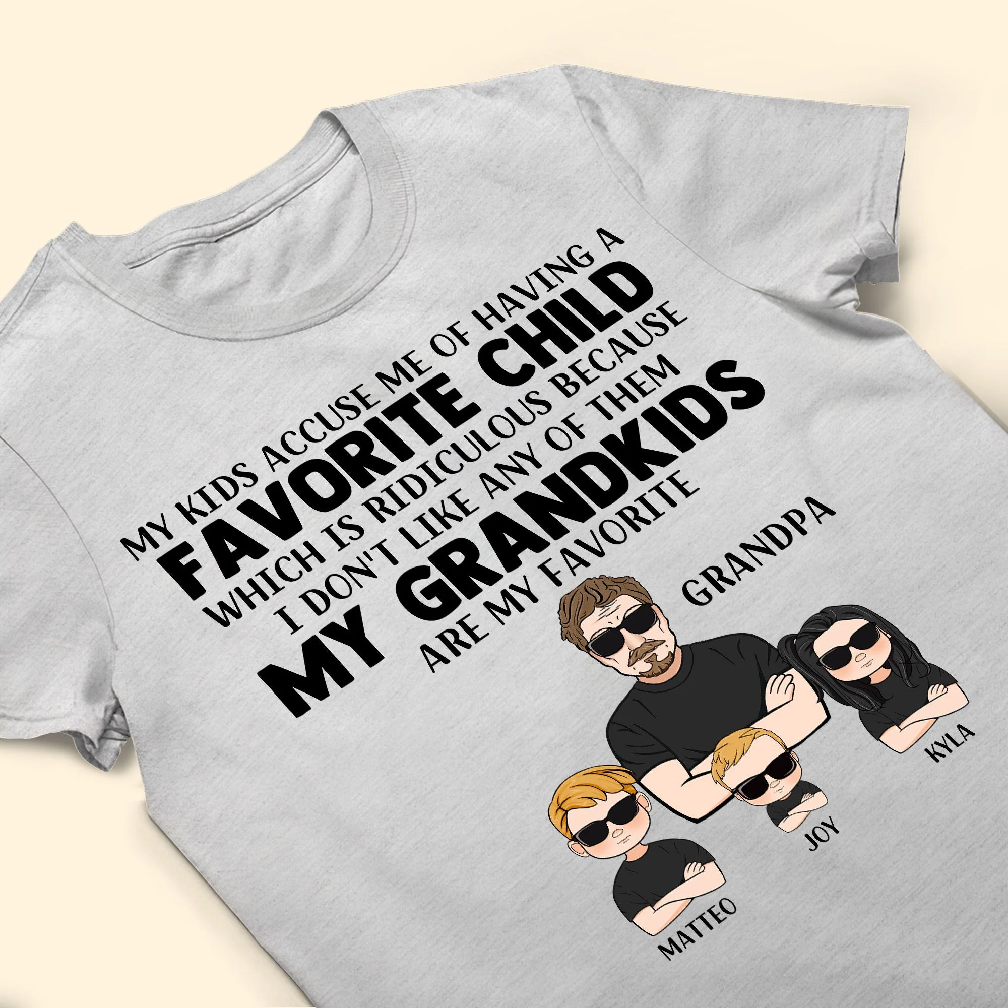 My Grandkids Are My Favorite - Personalized Shirt - Image 4
