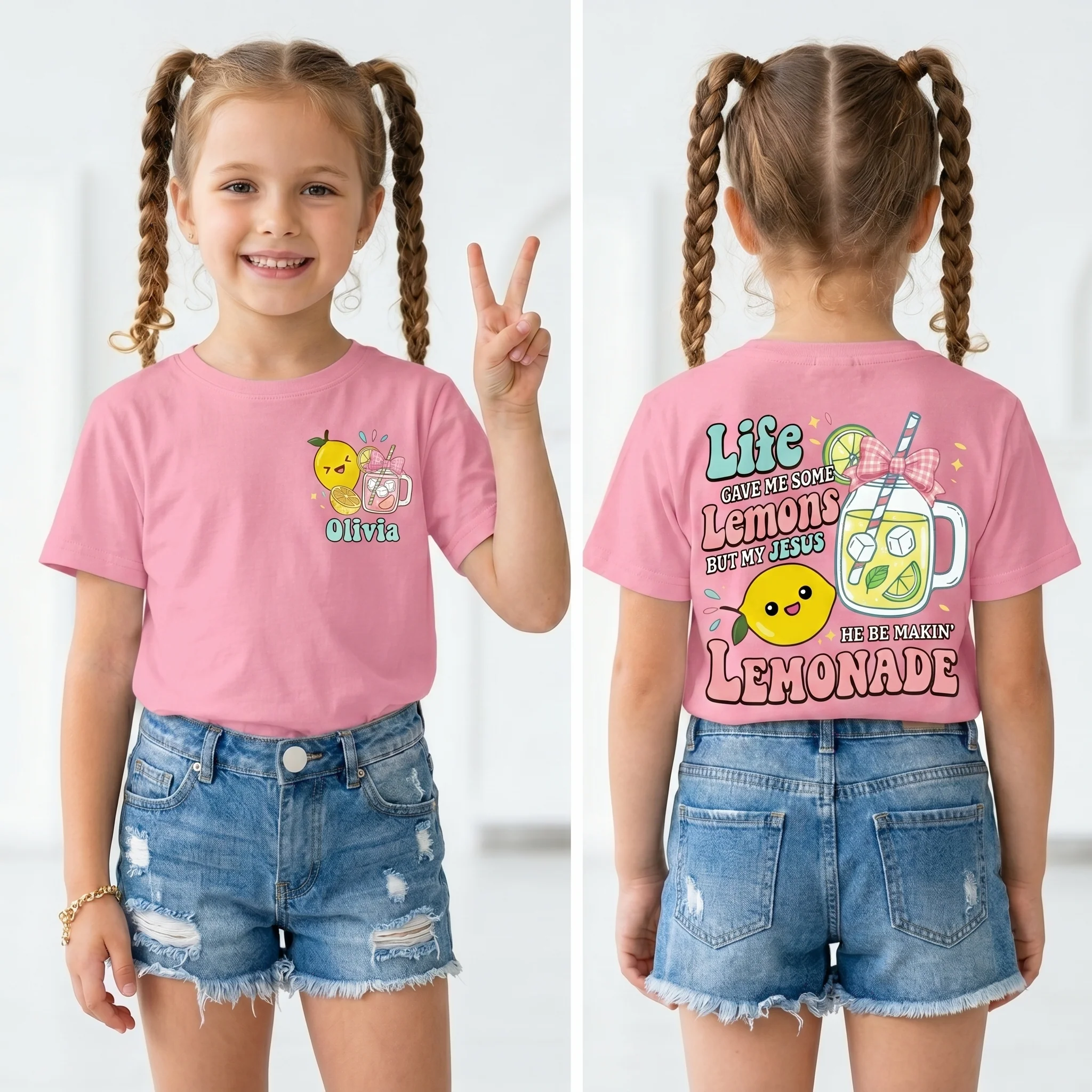 My Jesus He Be Making Lemonade - Personalized Shirt - Image 4